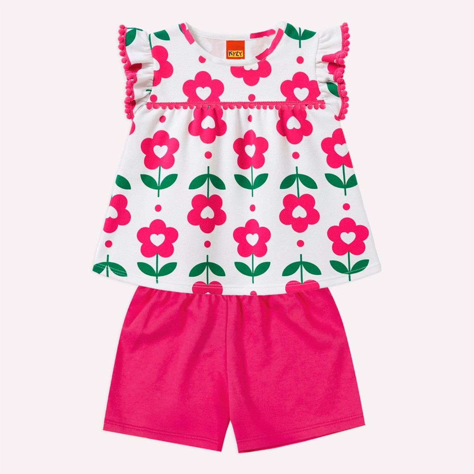 Infantil - Conjunto Menina Flores Kyly