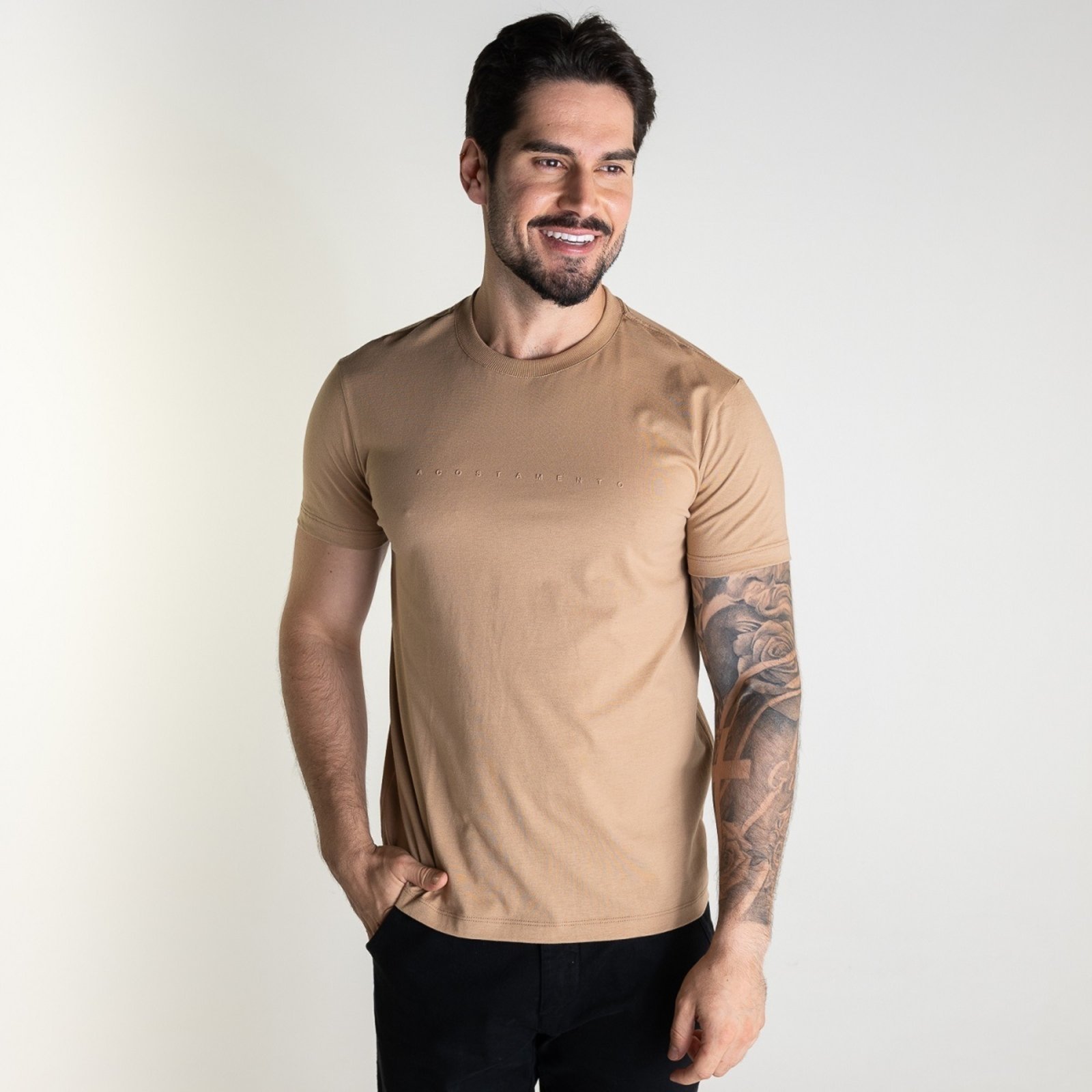Camiseta Acostamento Minimalist Khaki