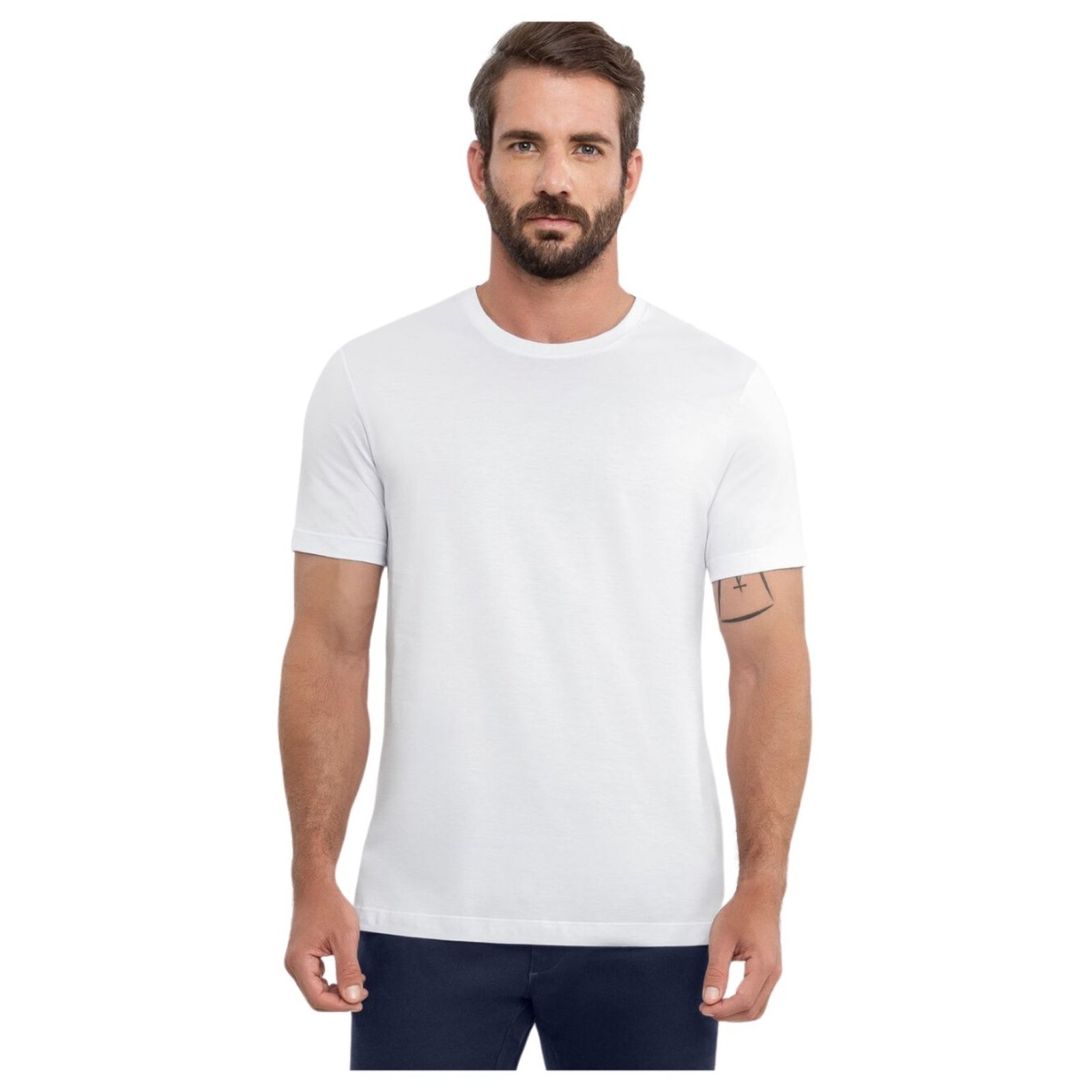 Camiseta Masculina Algodão Pima Peruano Básica Hangar 33