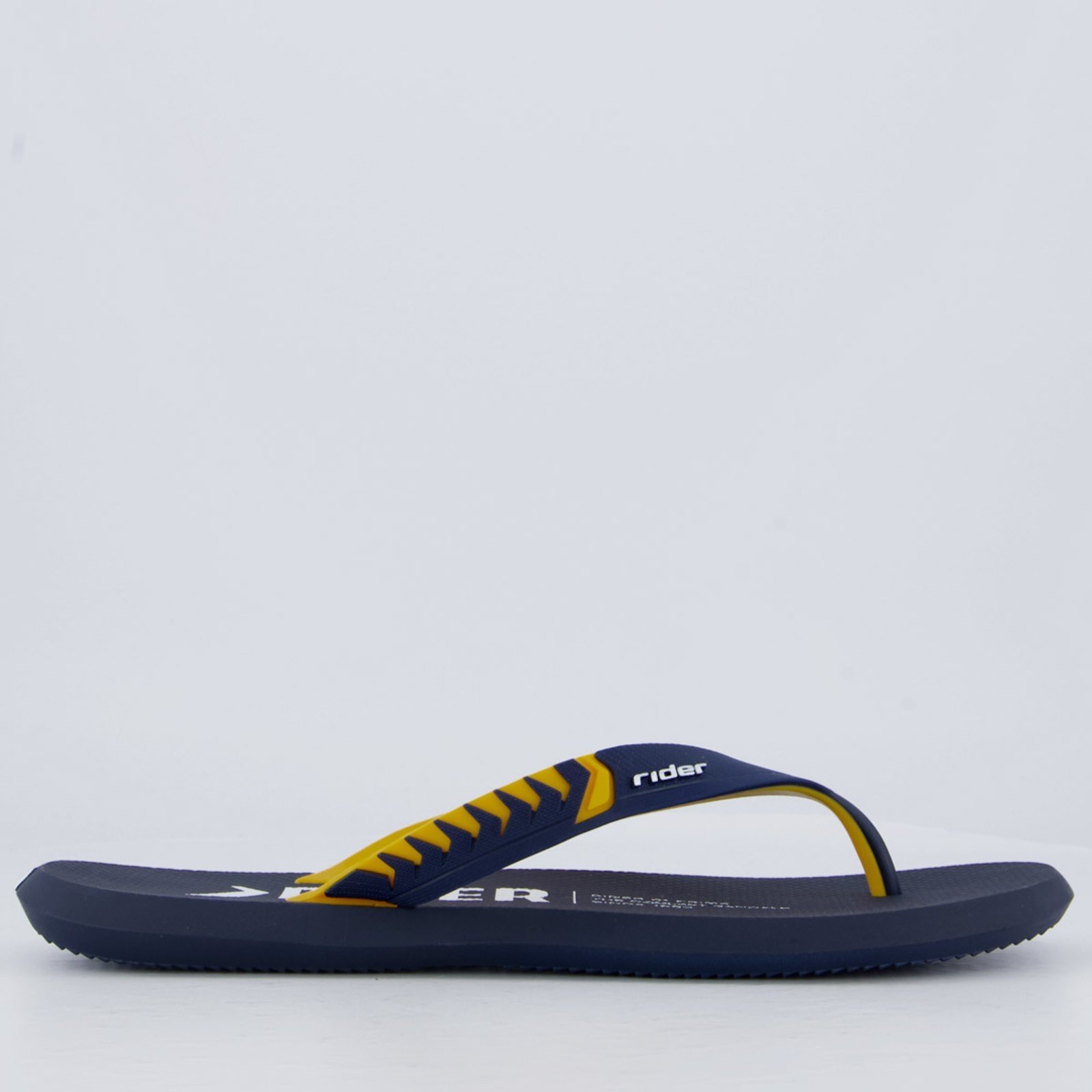 Vista 3 Chinelo Rider R1 Prime Marinho e Amarelo azul marinho Rider azul marinho