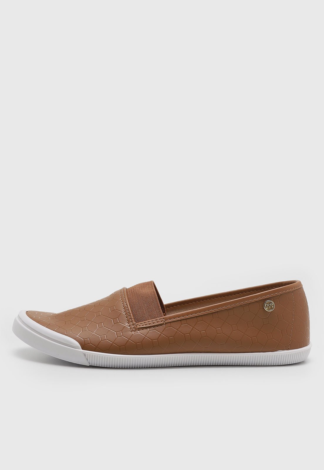 Tênis Feminino Moleca Slip On Texturizado Caramelo