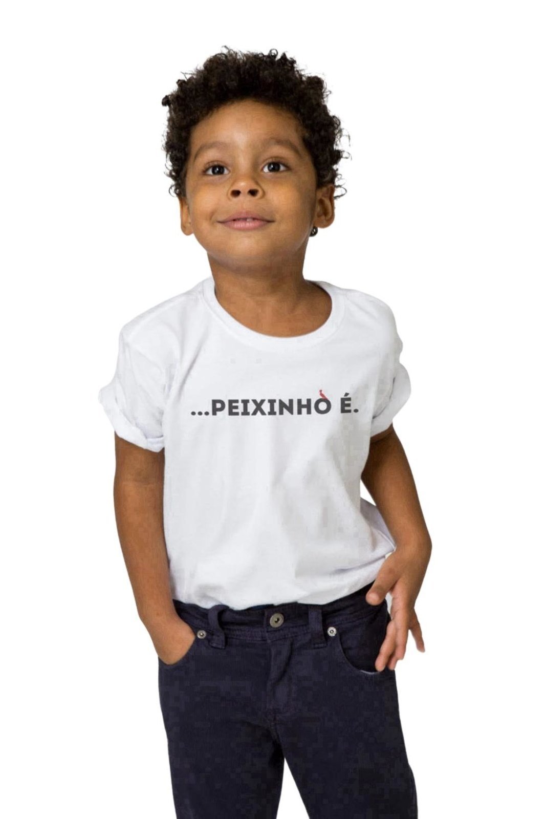 Infantil - Camiseta Cb Mini Peixinho É Reserva Mini Branco