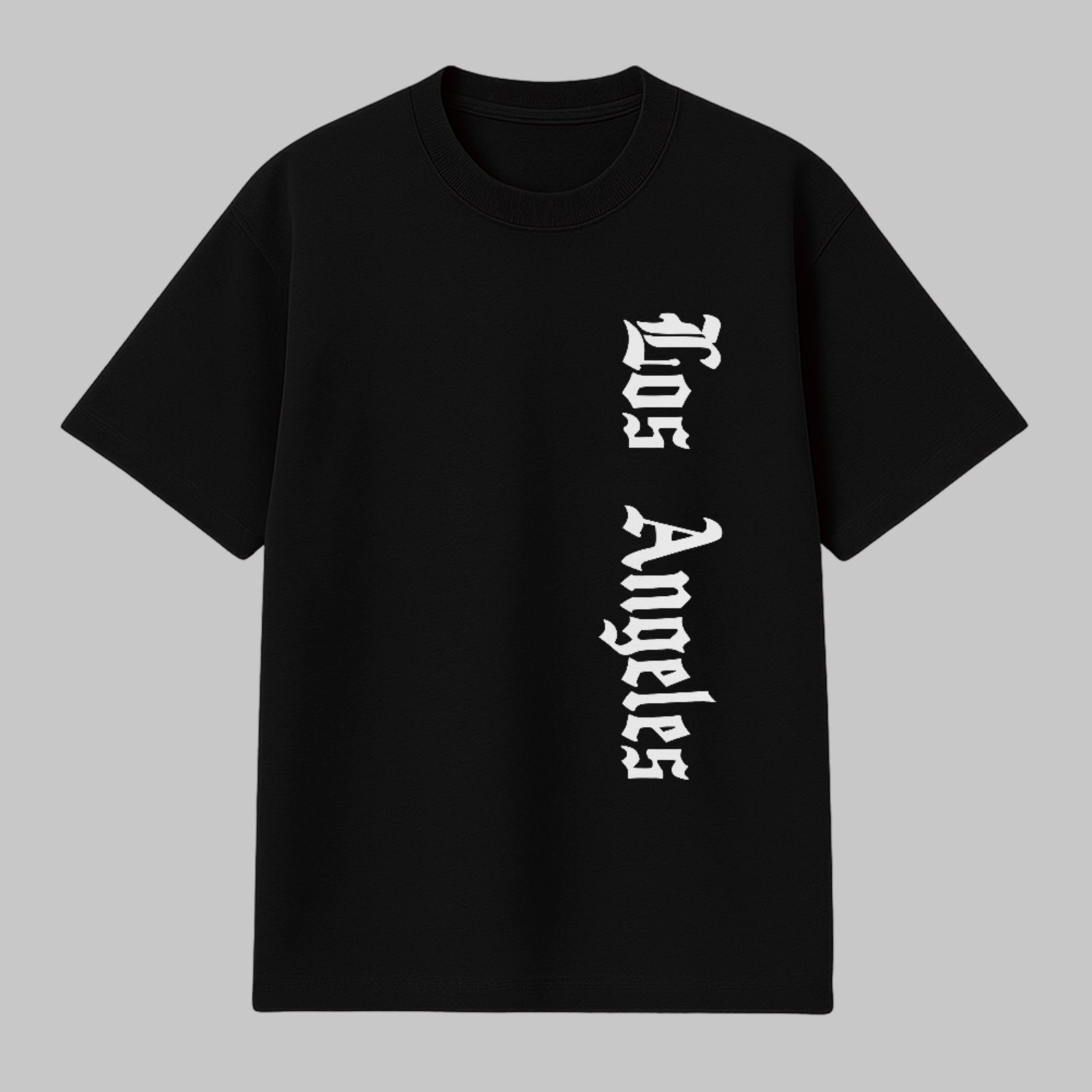Vista 2 Camiseta Básica Los Angeles Visual Streetwear Estilo Premium ousy marrom ousy marrom