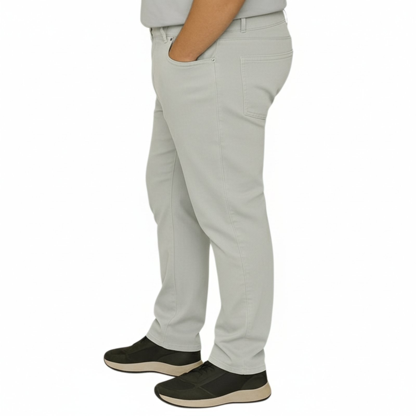 Vista 3 Calça Sarja Plus Size Moda Masculina Jeans Loka cinza Jeans Loka cinza