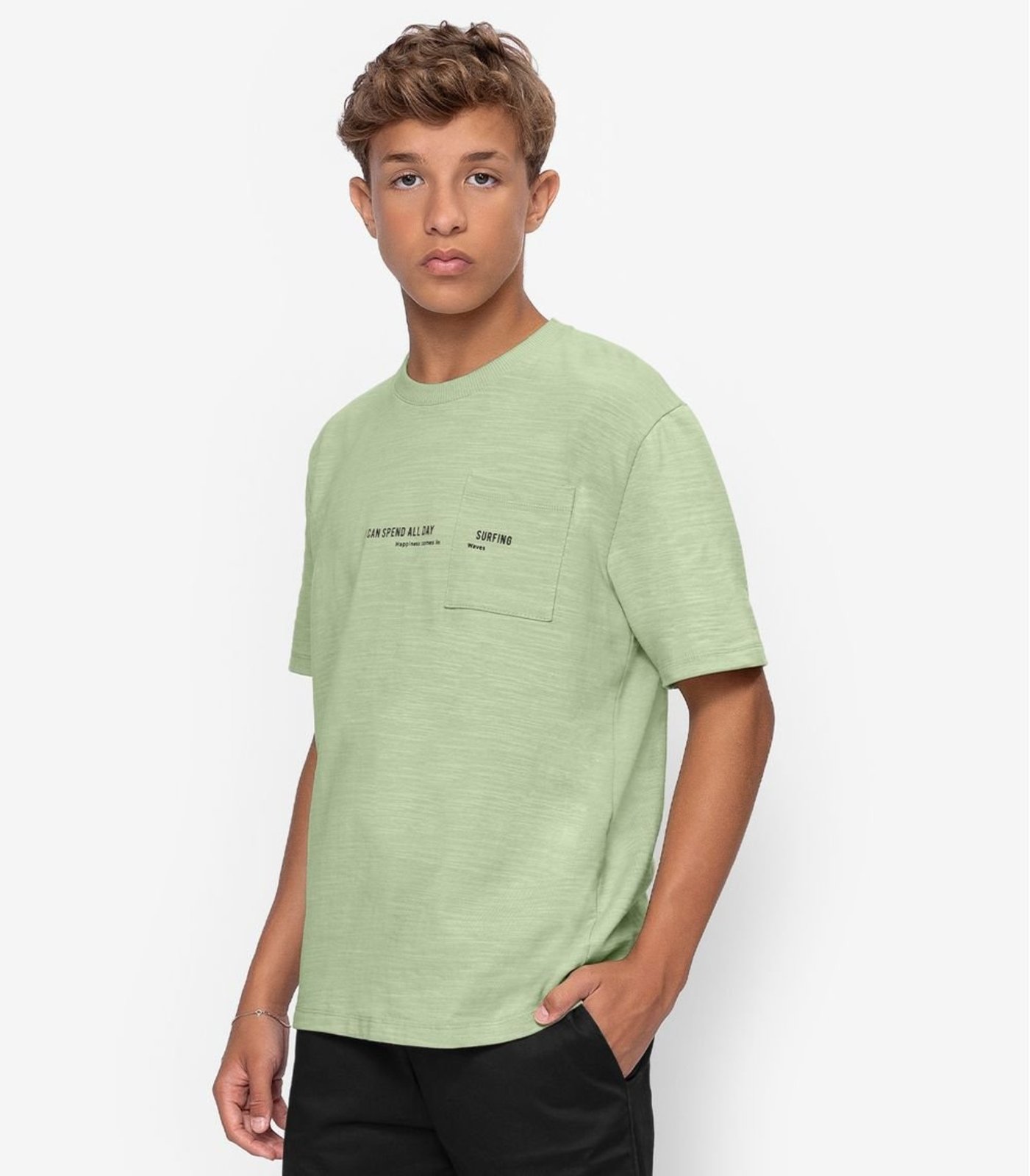 Infantil – Camiseta Juvenil Malhão Flamê Masculina Minty Verde