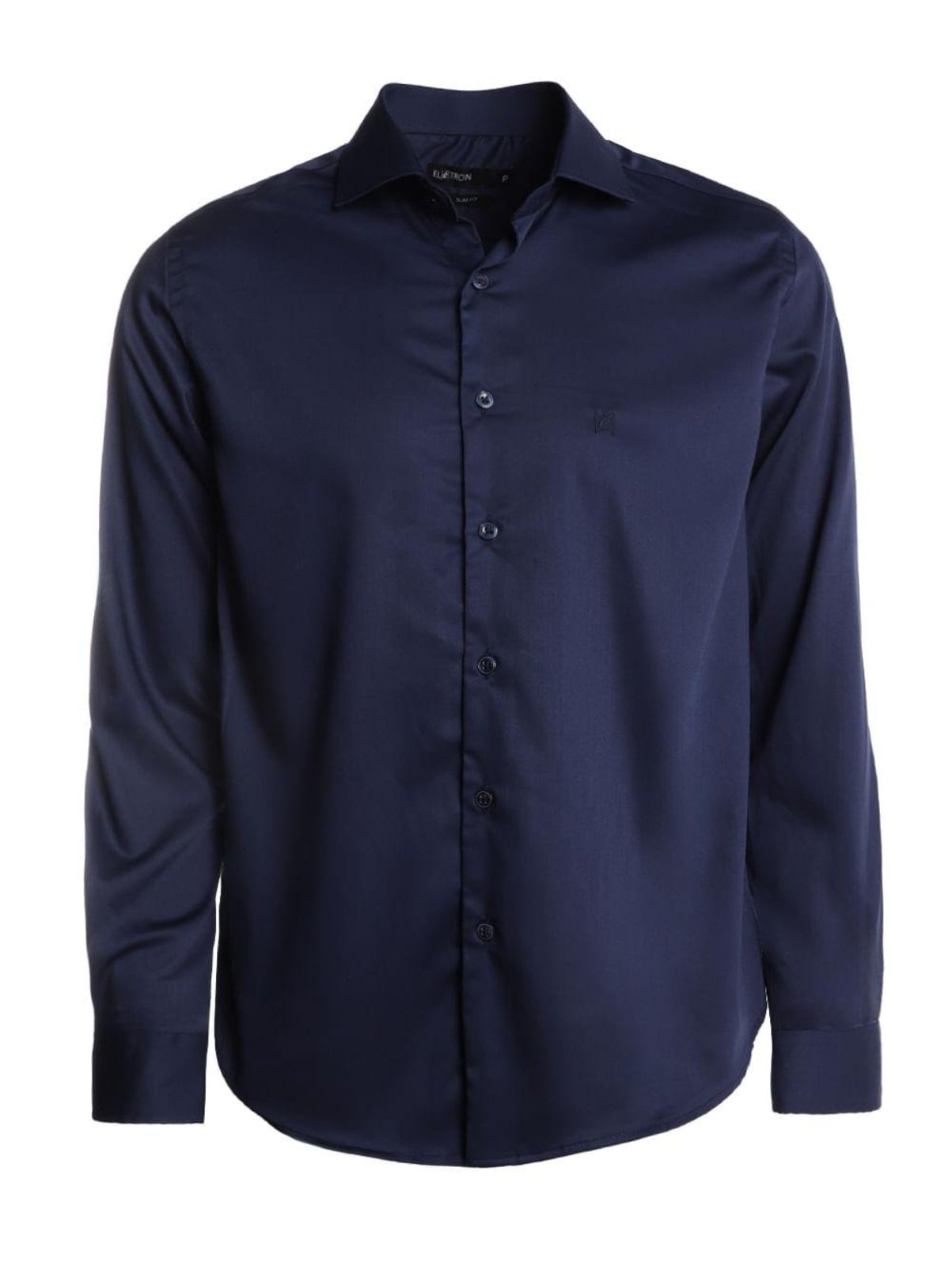 Camisa Slim Fibra de Bambu Eletrón Masculina MARINHO