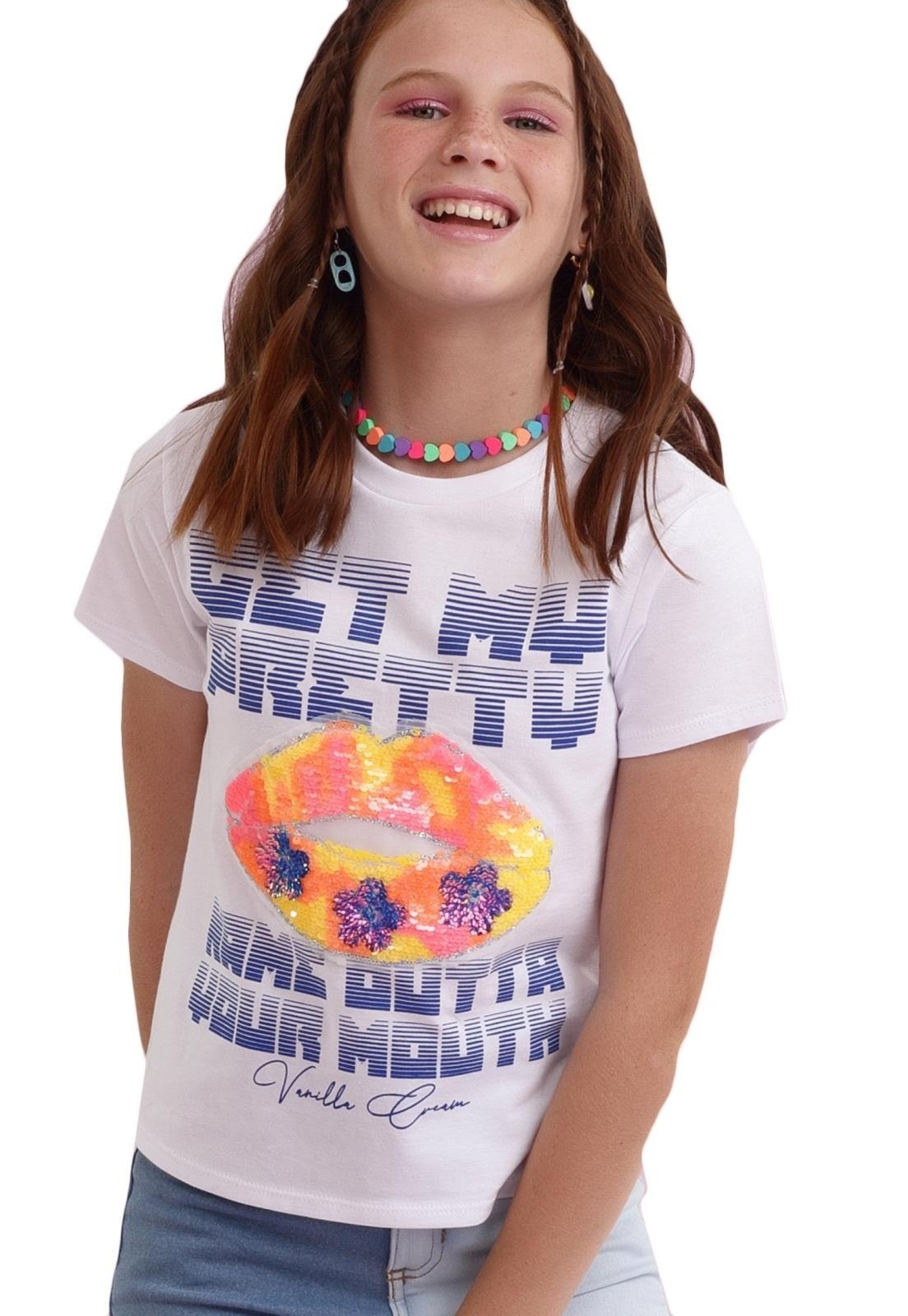 Infantil – Camiseta Branco Vanilla Cream 14 Branco