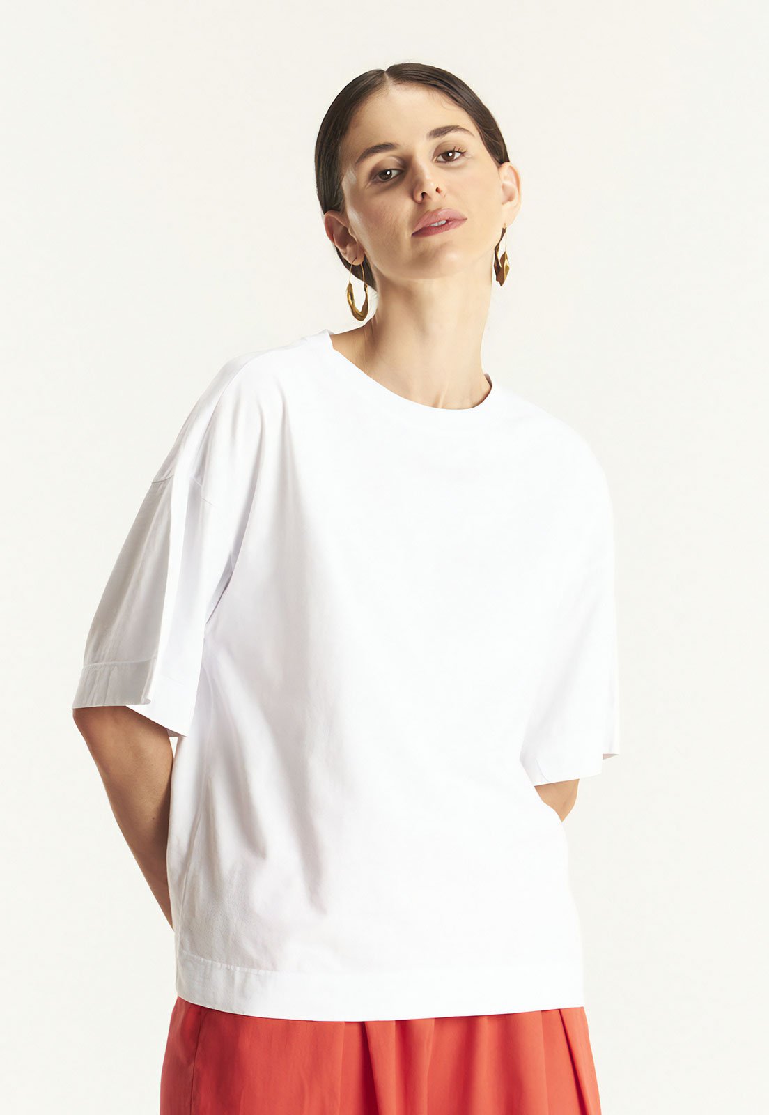 Camiseta Cantão Oversized Classic com Bordado Branca