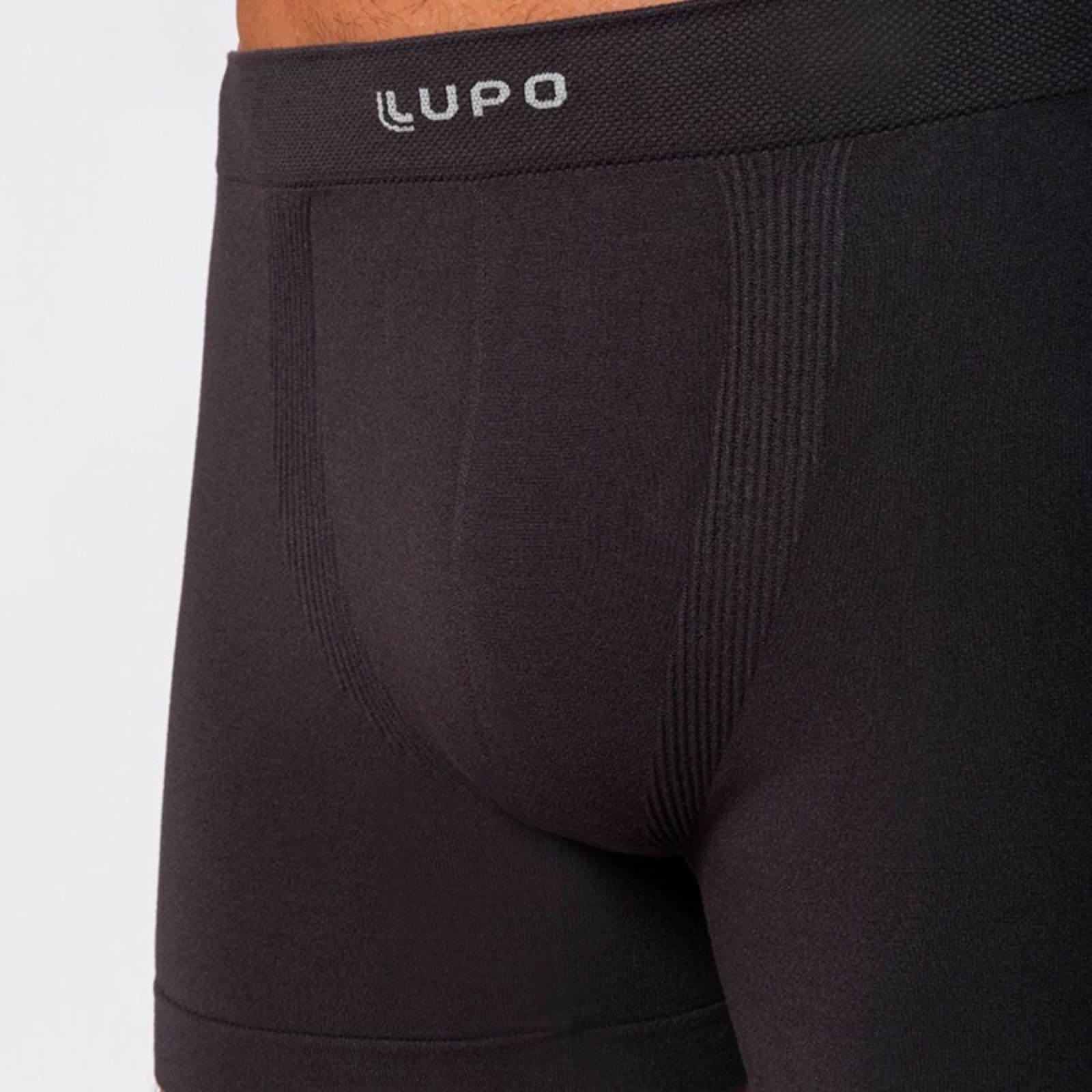 Vista 3 Cueca Lupo Boxer Micromodal Sem Costura grafite Lupo grafite