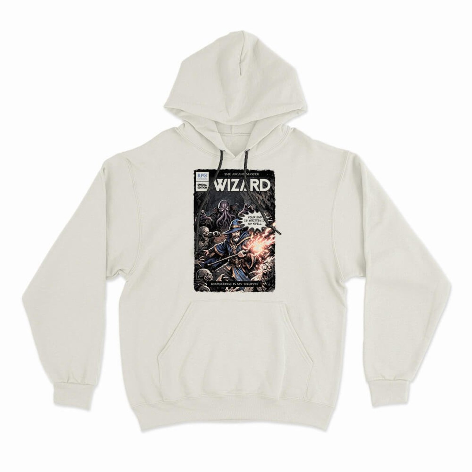 Moletom Com Capuz Wizard Comics - Off White