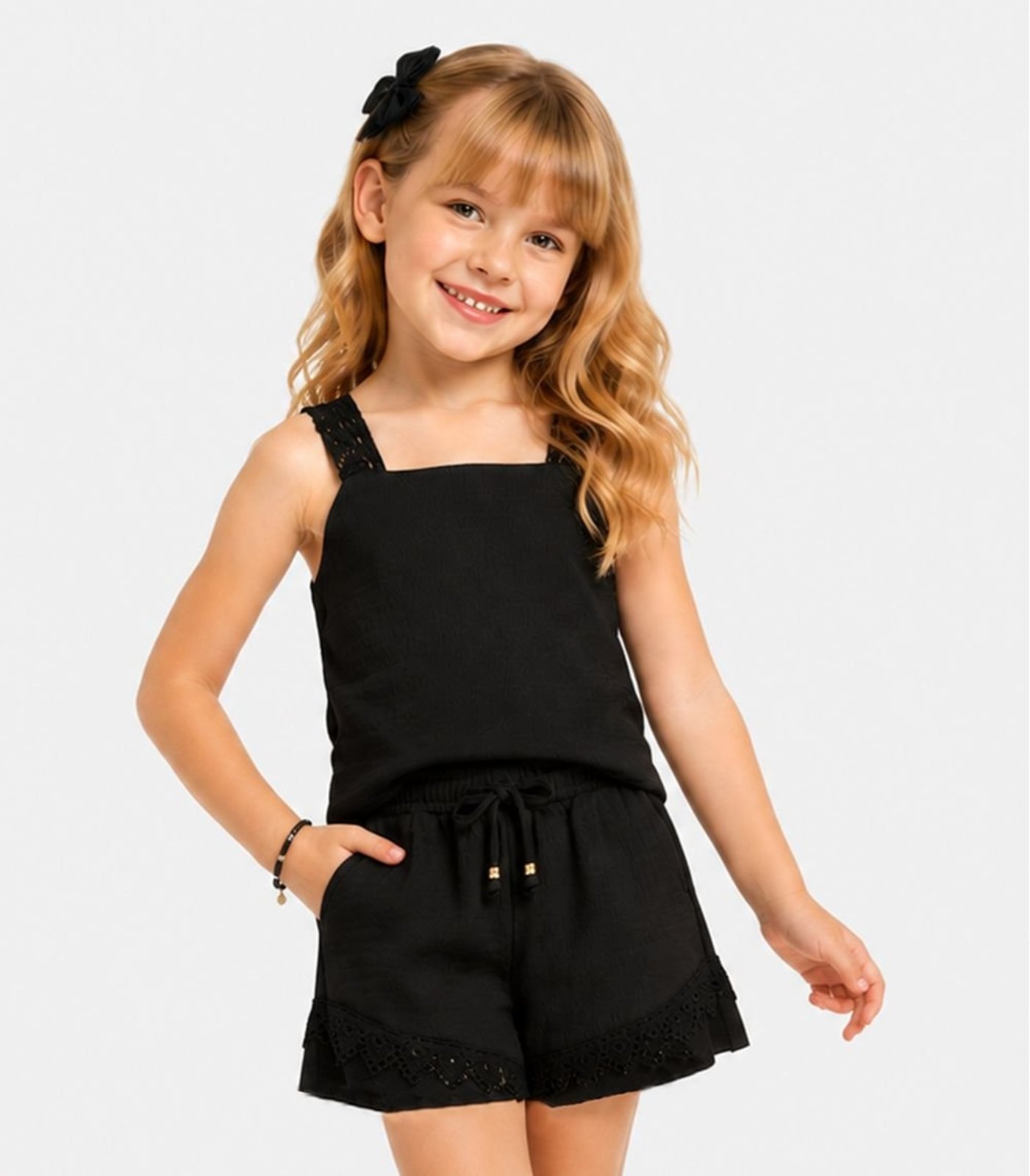 Infantil - Conjunto Blusa Com Shorts Trick Nick Preto