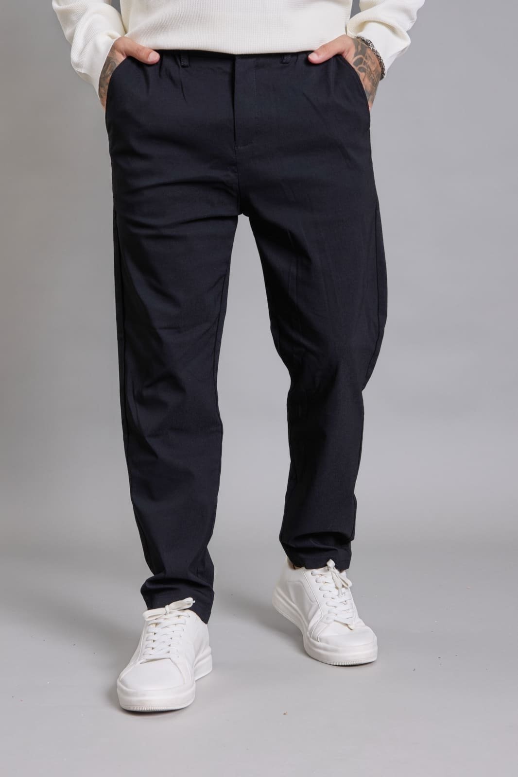 Calça Alfaiataria Slim Social Masculina Color Dialogo Preto