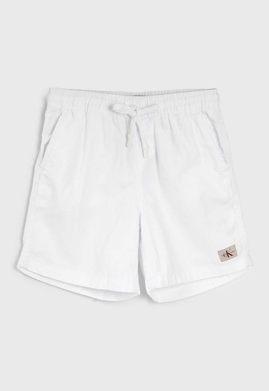 Infantil - Shorts Calvin Klein Patch Branco