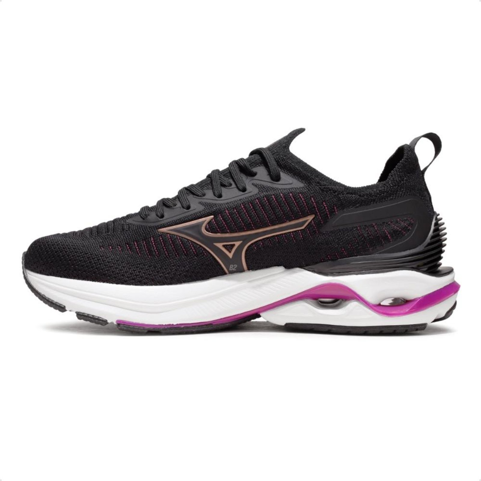 Vista 3 Tênis Mizuno Wave Mirai 7 Feminino bege Mizuno bege