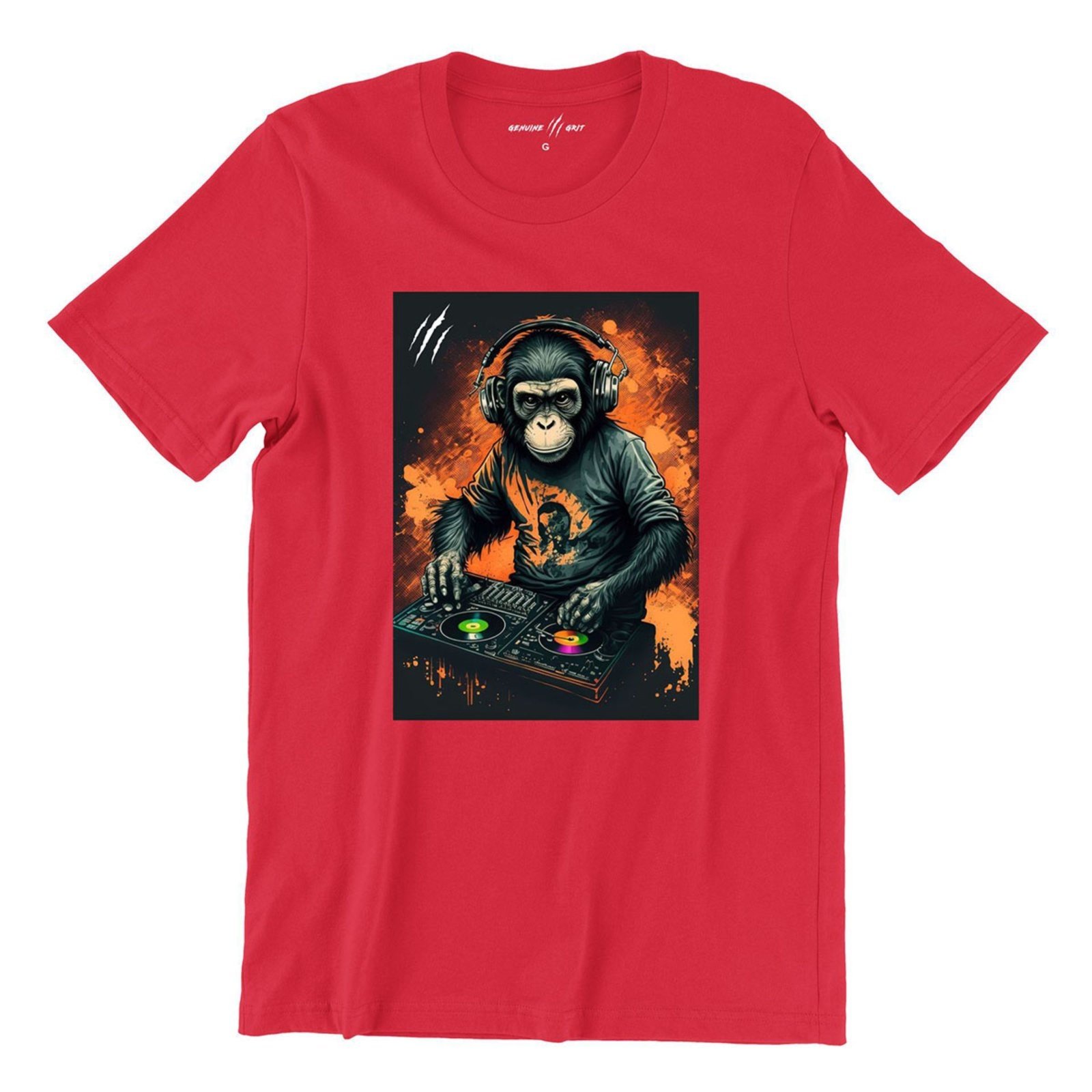 Camiseta Genuine Grit Masculina Estampada Dj Monkey – Vermelho