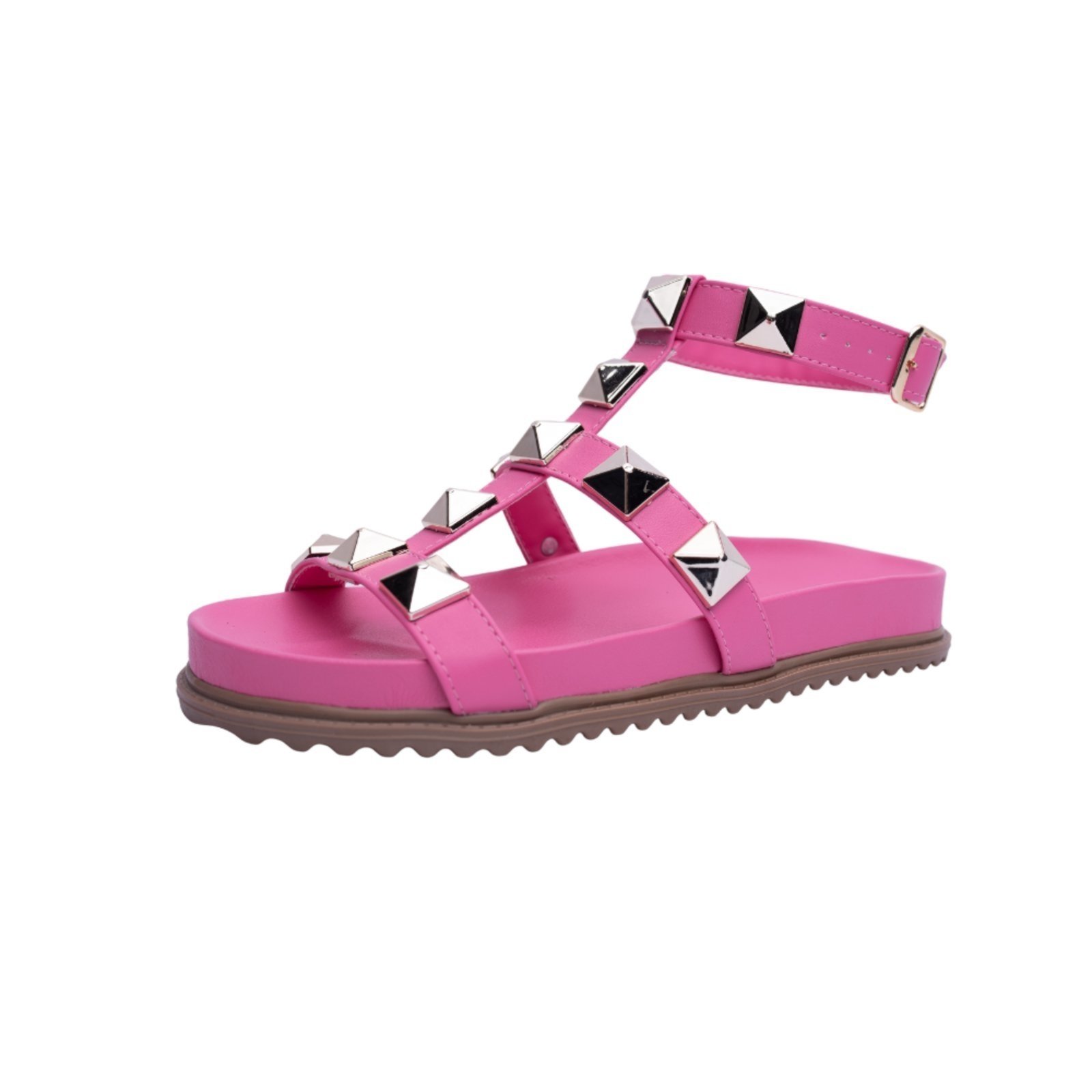 Papete Rasteira Sandalia Rosa Piramide Kuento Shoes