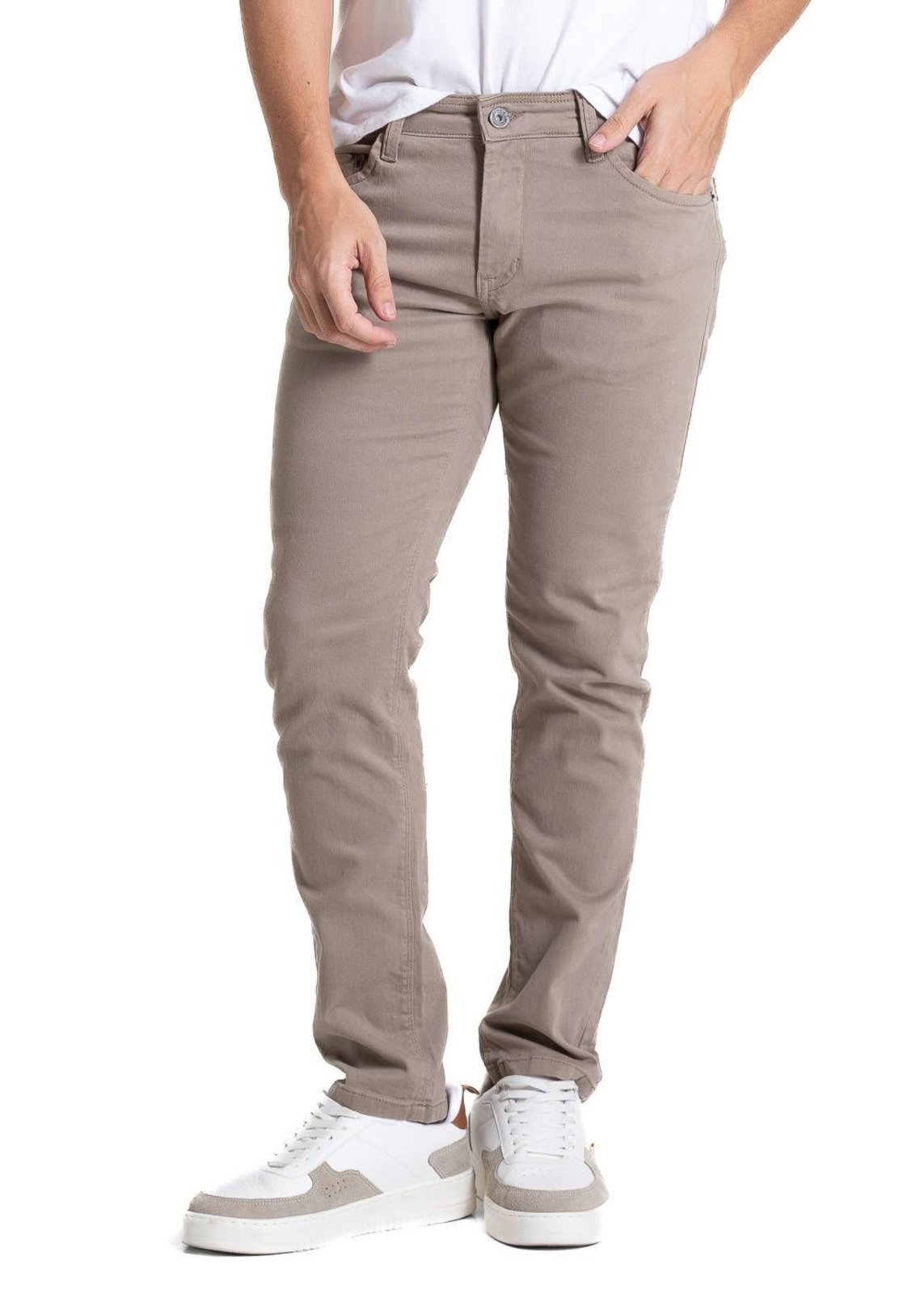 Calça Sarja Sawary Slim - 282097 - Bege - Sawary