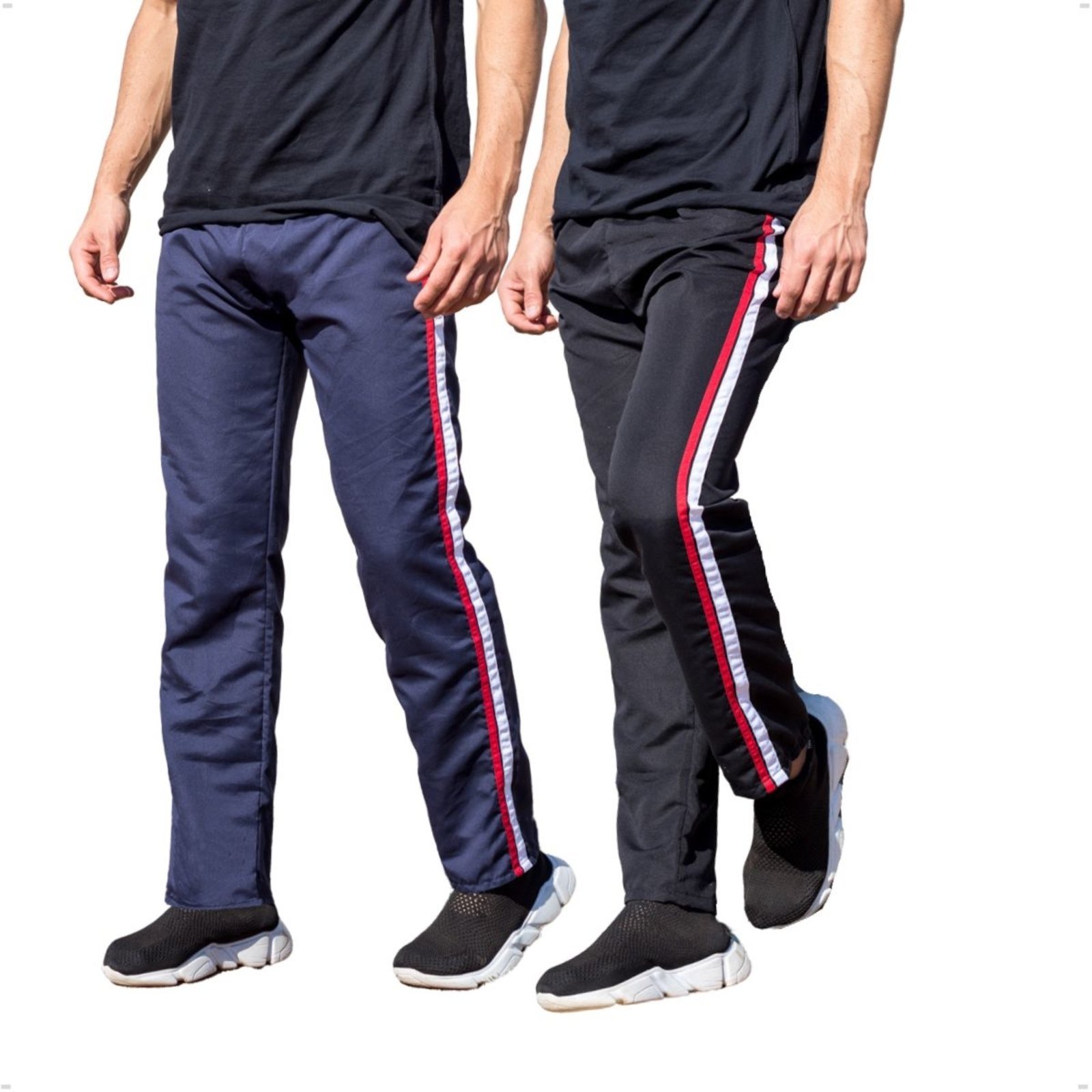 Kit 2 Calças Tactel Masculina Treino Academia Bolso Traseira