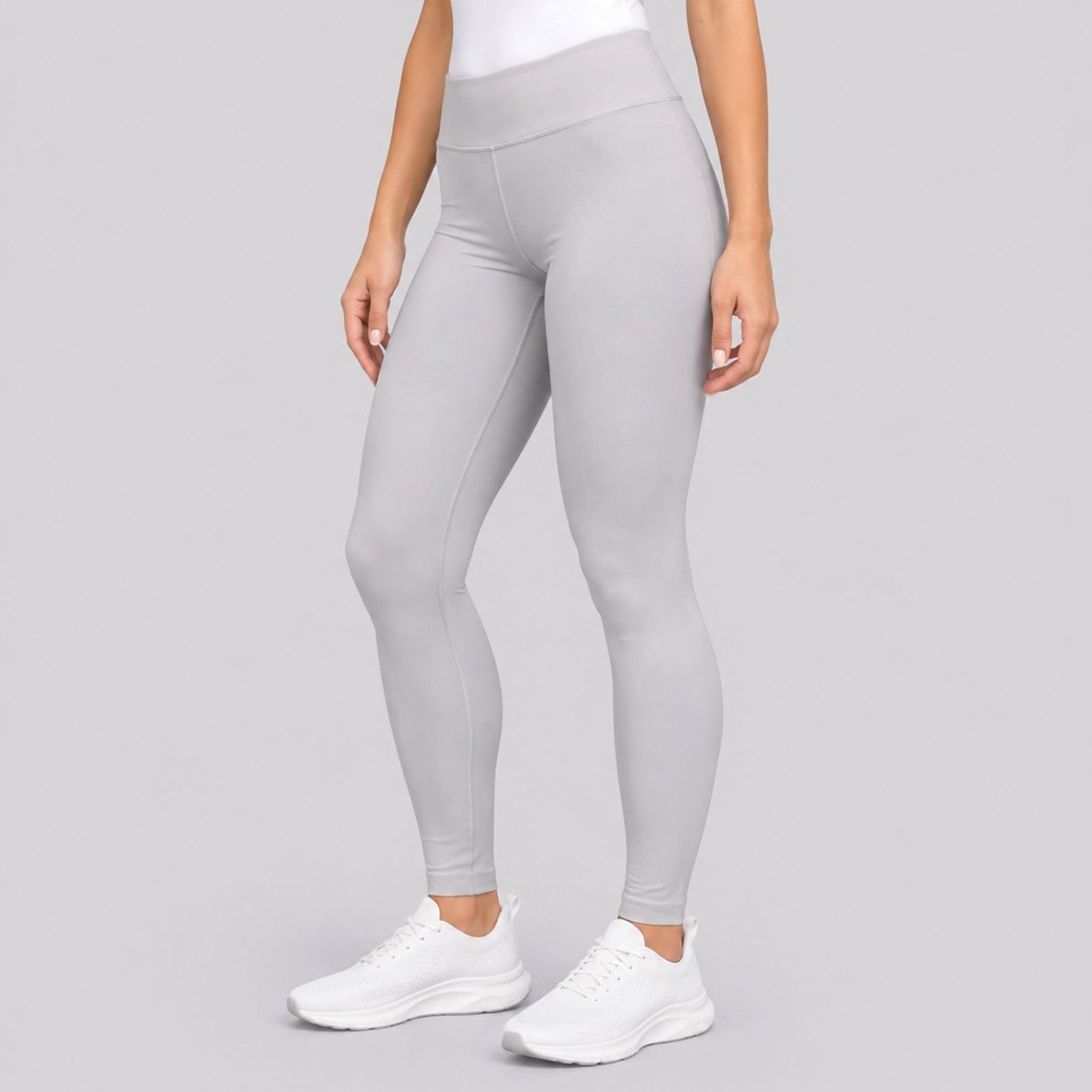 Calça Legging Fila Flat Life II Feminina Cinza e Branco