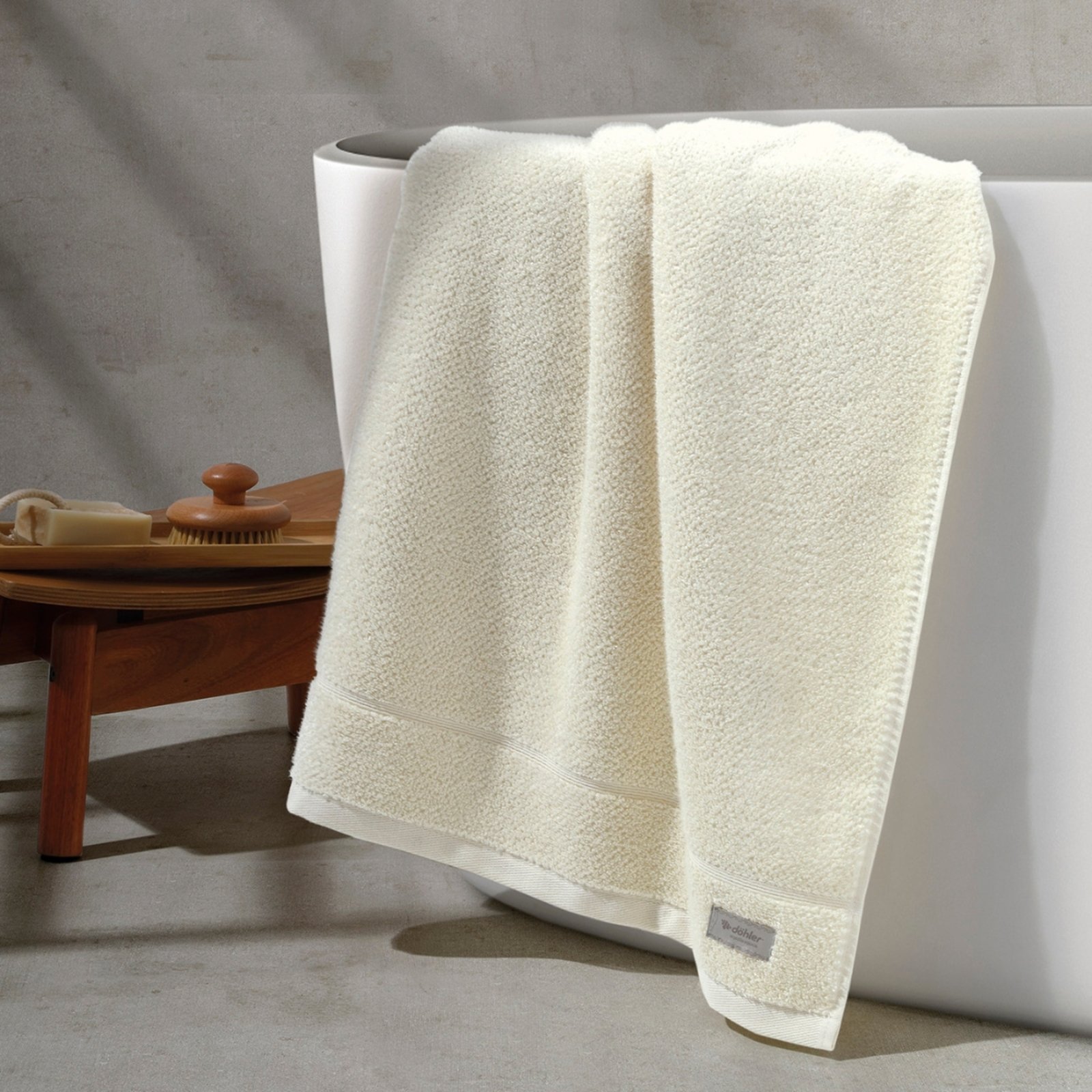 Vista 3 Kit 2 Toalha Banhão Dohler Algodão Egipcio Kairo Perola branco/off-white Dohler branco/off-white