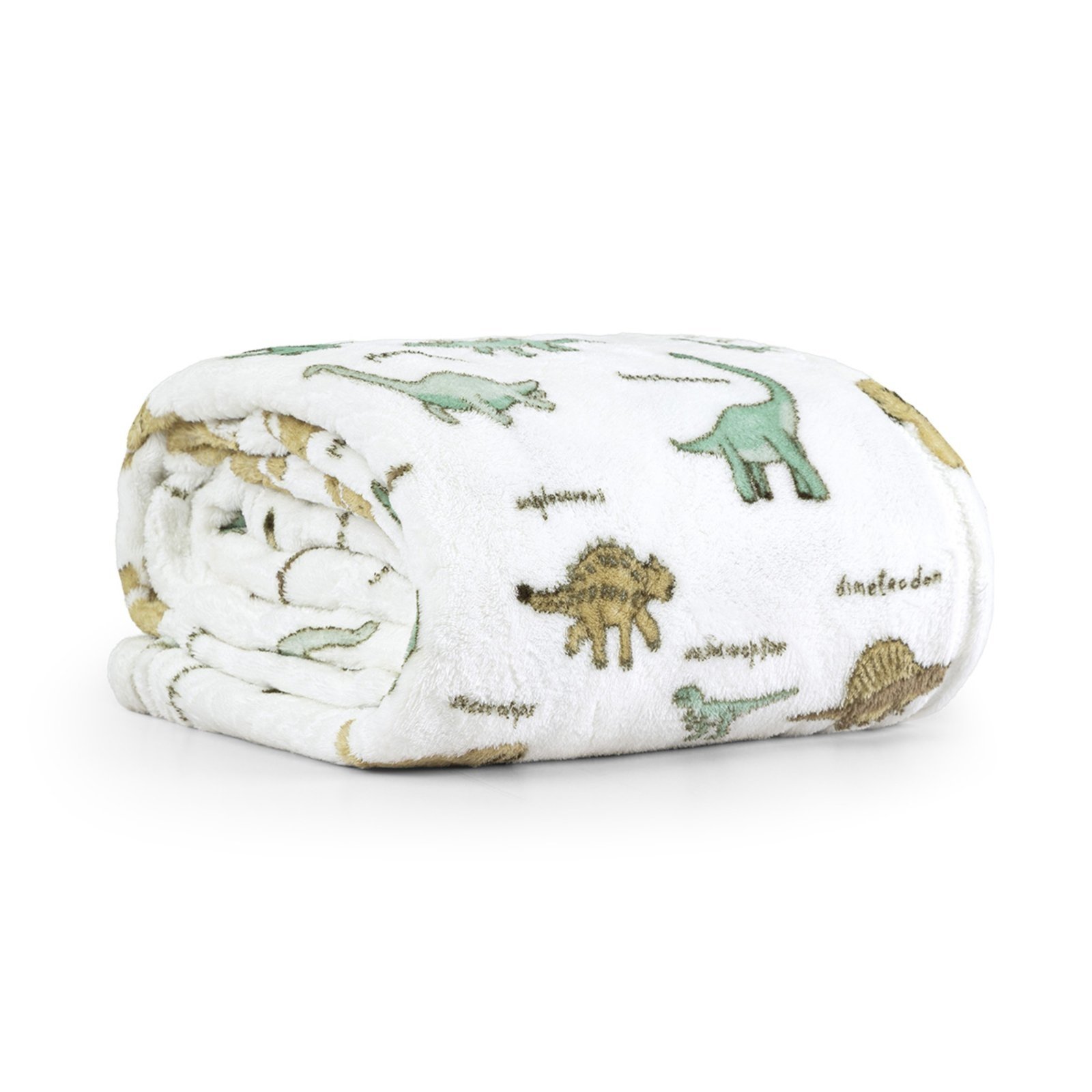 Manta Cobertor Lutti Casa Scarpa Solteiro 220g/m² 2,20x1,50m Fofinha Não Desbota Dinossauro Verde