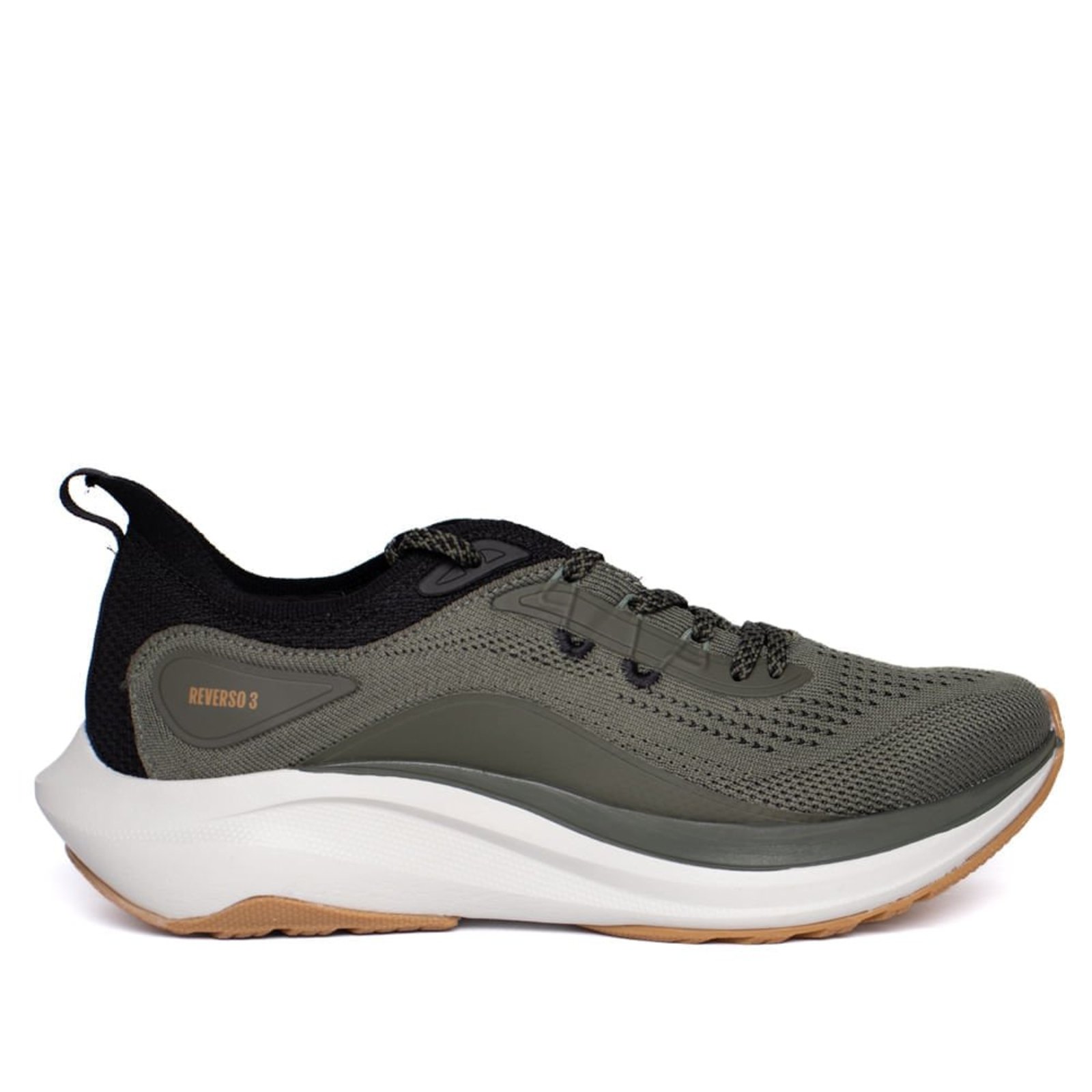 Tênis Masculino Olympikus Reverso 3 Eleva+ Militar/Preto