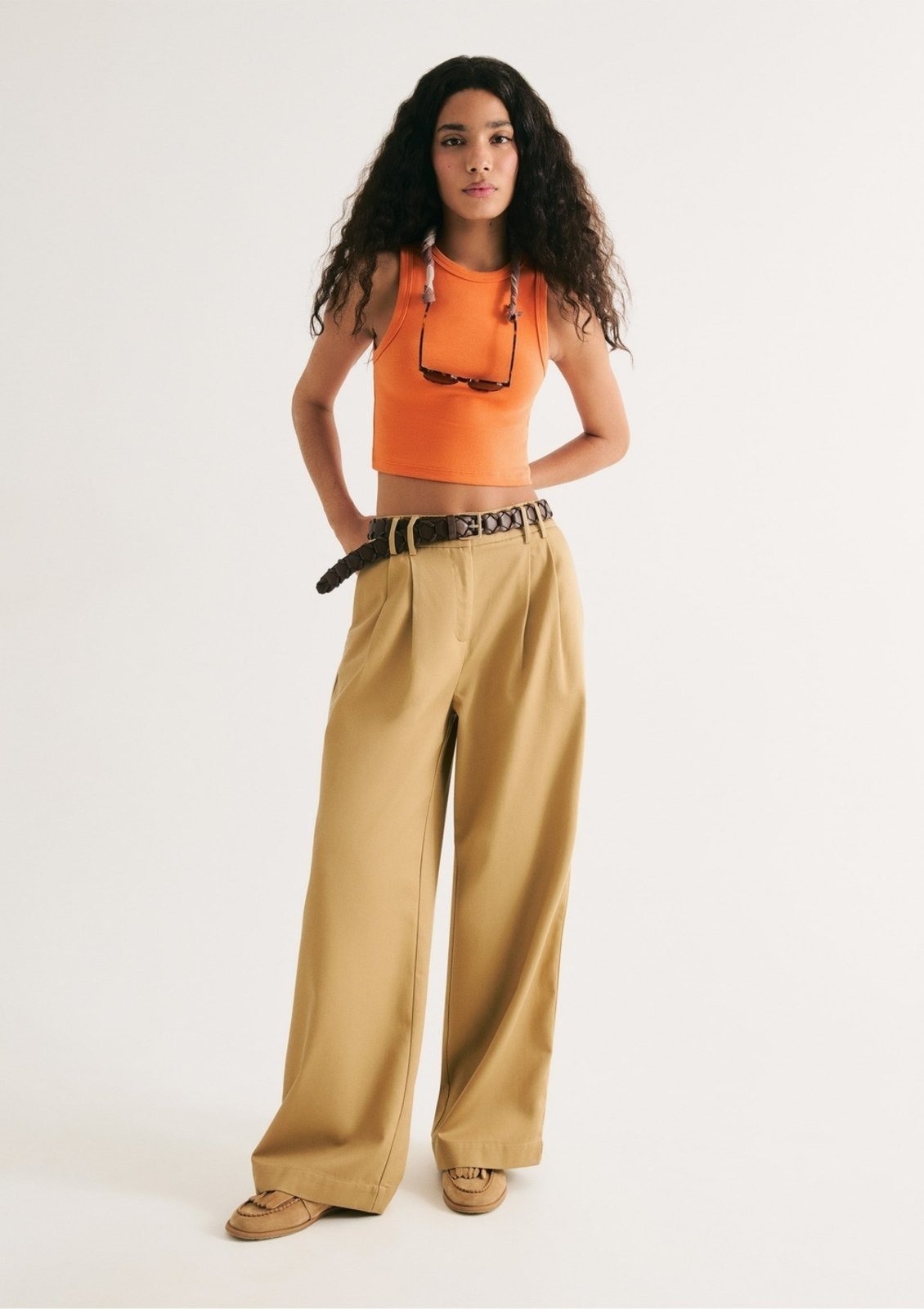 Vista 3 Regata Feminina Cropped Halter Neck Hering verde Hering verde