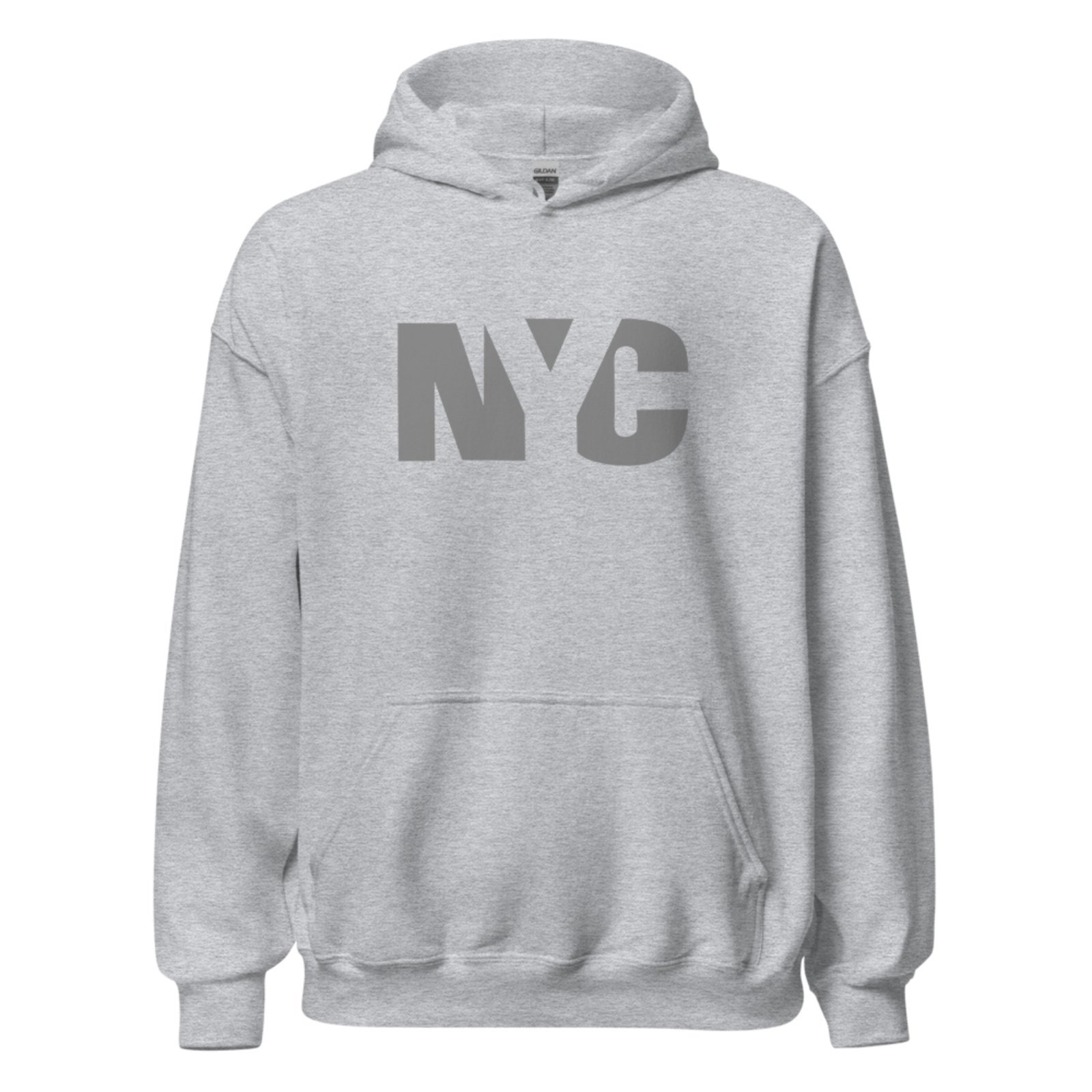 Moletom Flanelado Feminino Blusa Mooboo de Frio Fechado Urbania Moleton Cinza mescla estampa Nyc new york city cinza