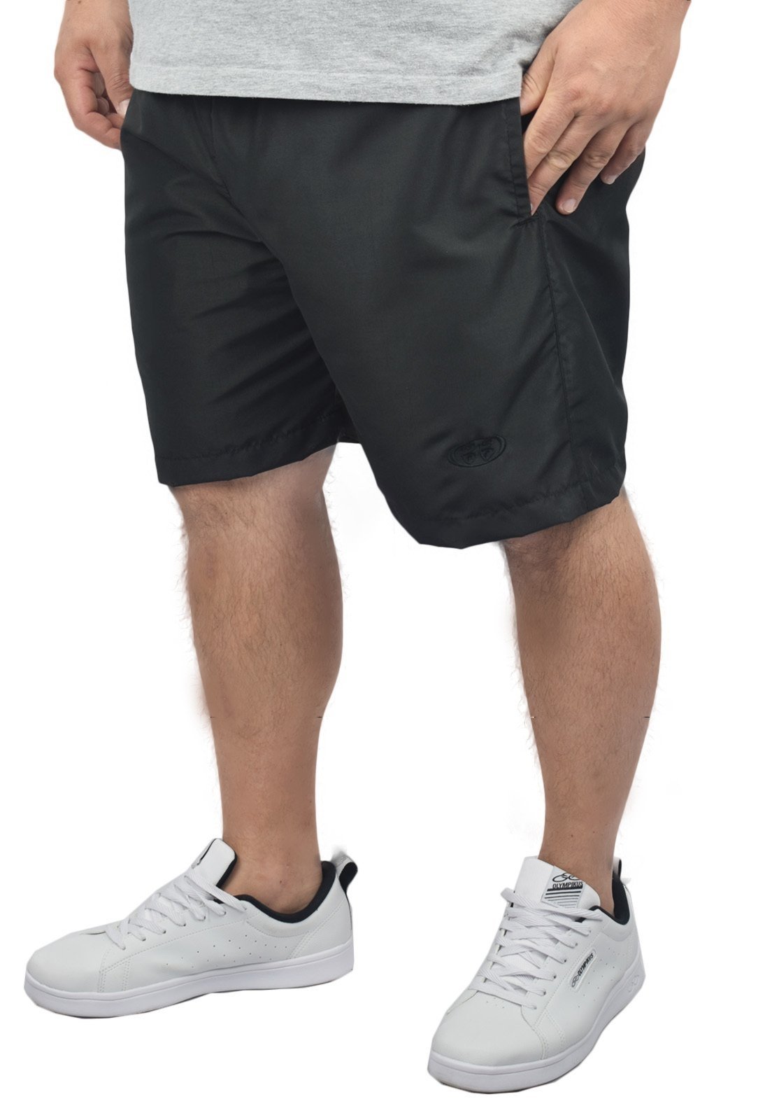 Short Bermuda Plus Size Butu Biru Extra Grande Cores Preto