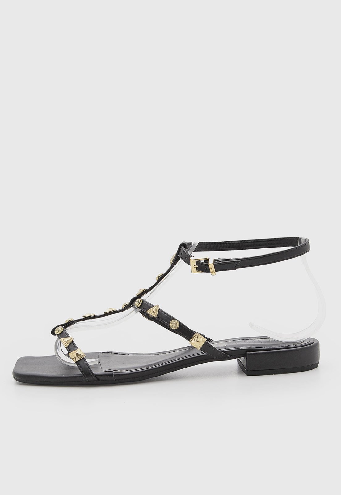 Rasteira Feminina Santa Lolla Tachas Preta