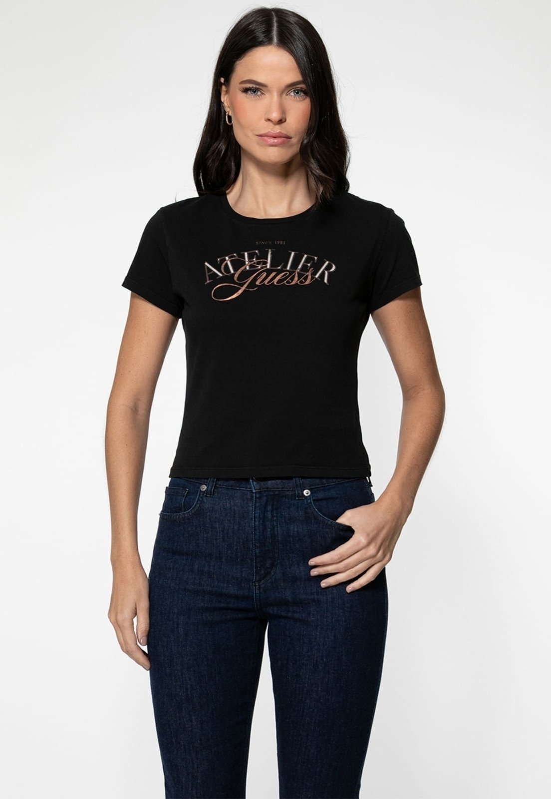 Camiseta Guess Atelier Preto