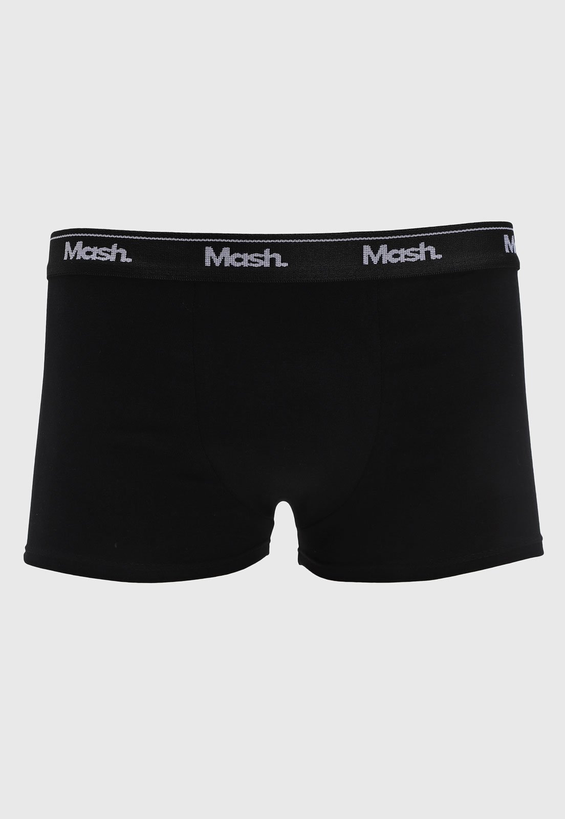 Vista 3 Kit Cueca Boxer Mash Masculina Cintura Elástica 10 Peças Preta preto MASH preto