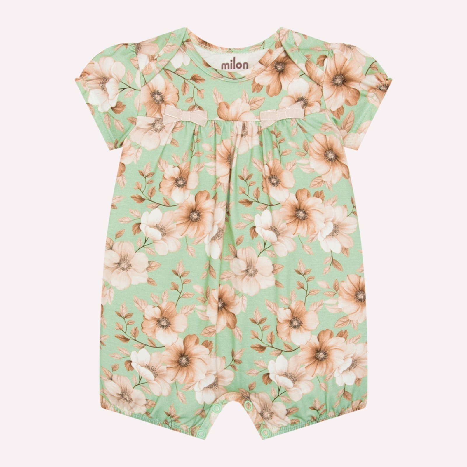Infantil - Macaquinho Menina Flores Milon
