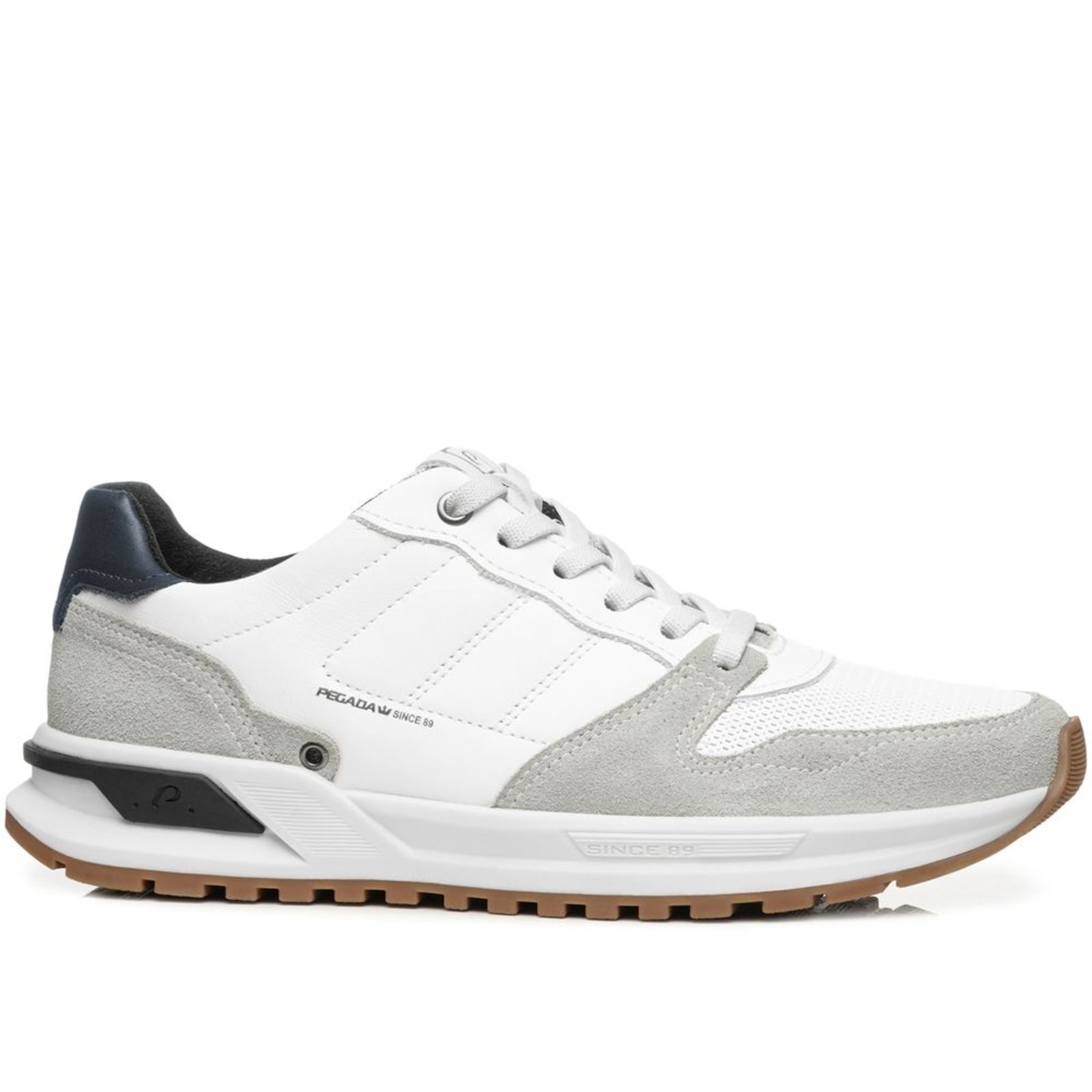 Tênis Casual Pegada Masculino em Couro Branco 112103-01 Sapatênis Pegada Masculino em Couro Branco 112103-01 41