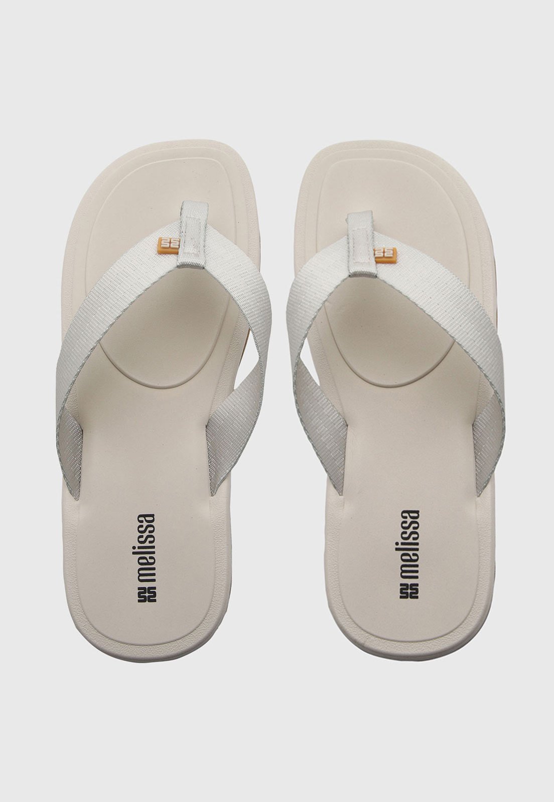 Chinelo Feminino Melissa Tiras Sintético Off-White
