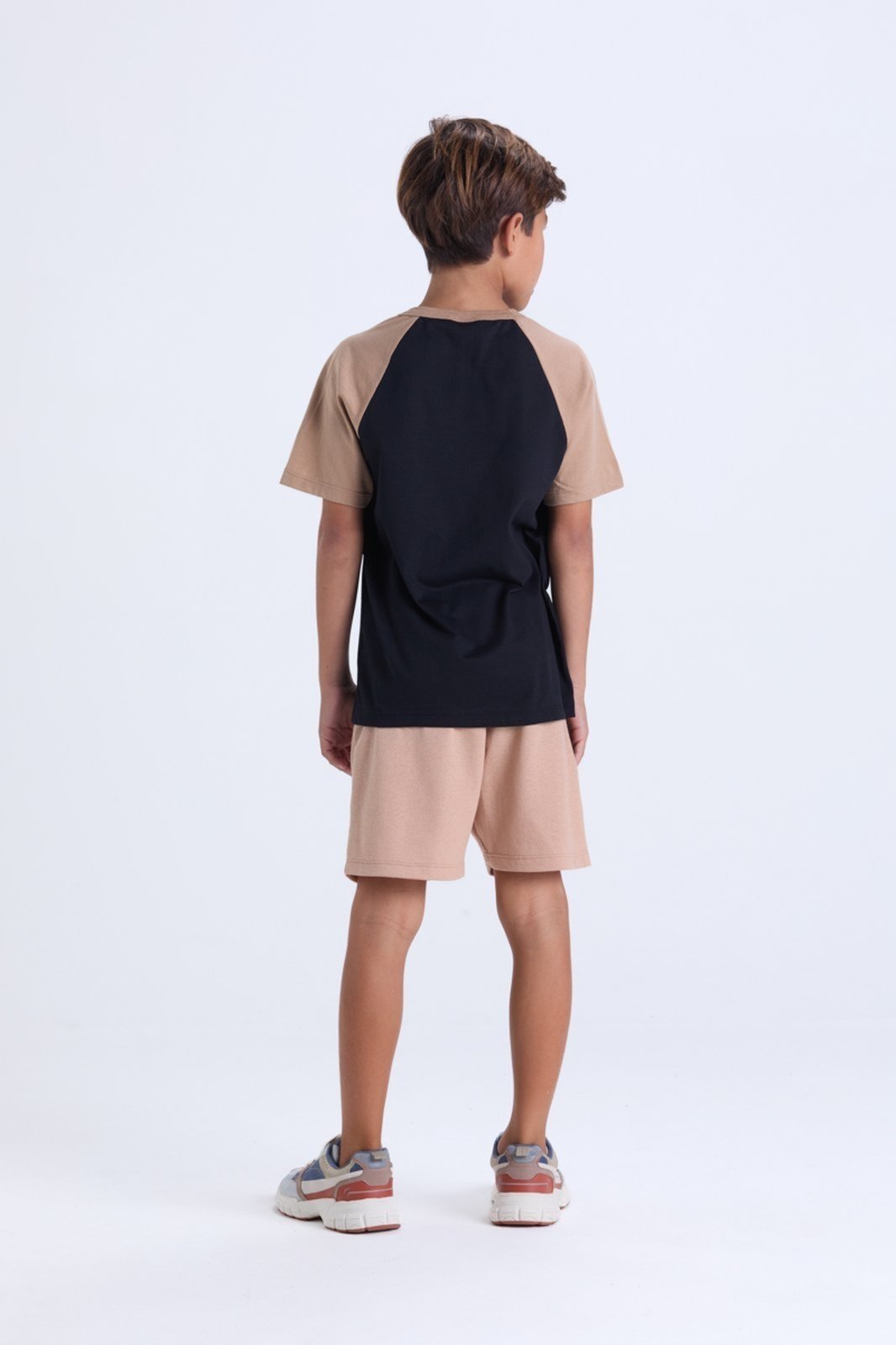 Vista 3 Infantil - Conjunto Masculino de Verão Raglan VIDA COSTEIRA azul VIDA COSTEIRA azul