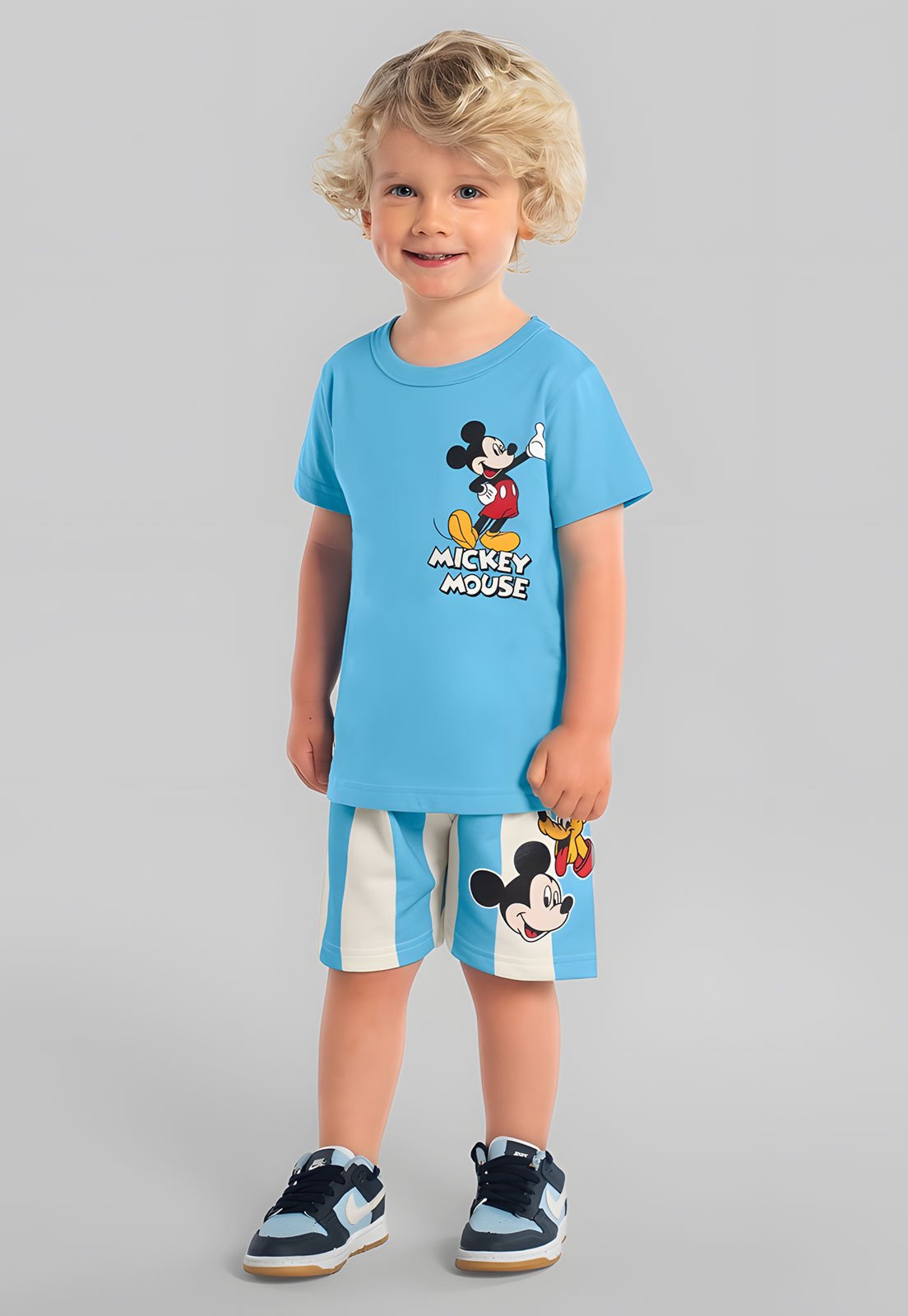 Conjunto Curto Brandili Mickey Mouse Azul