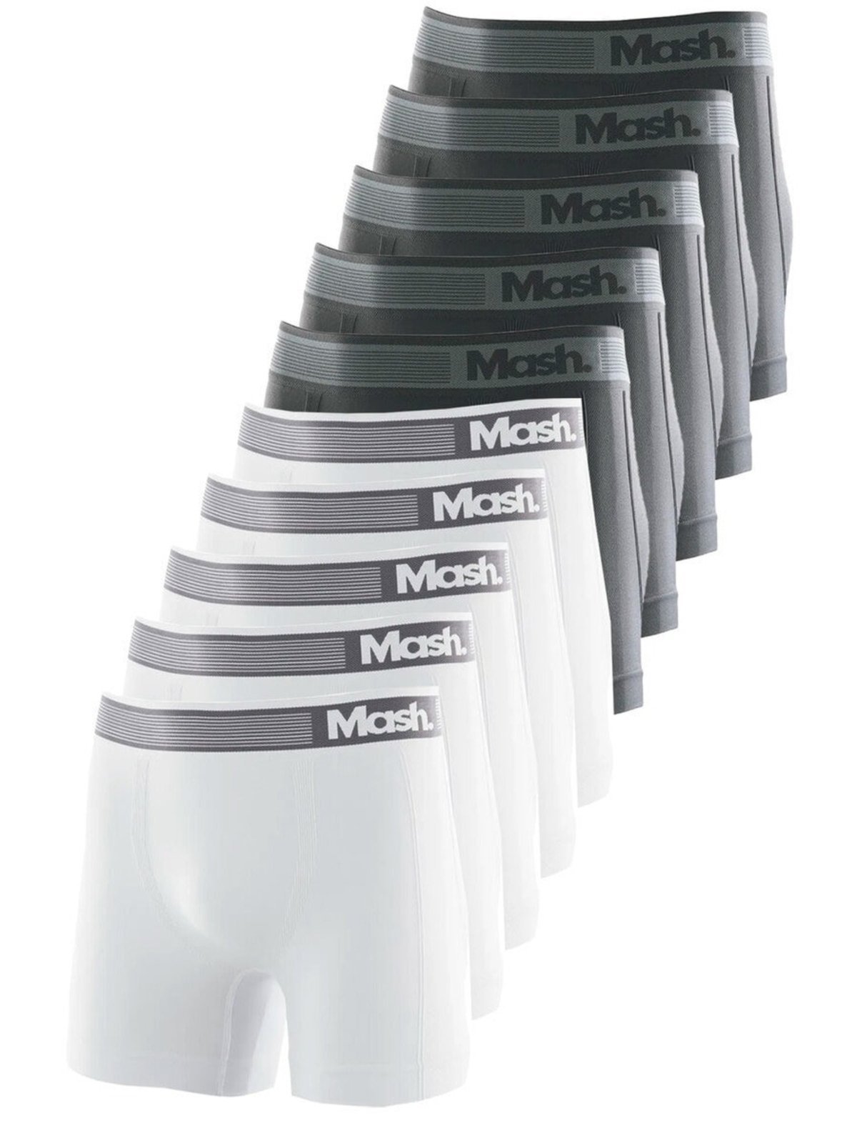 Kit com 10 Cuecas Boxer Mash 710.01 Cinza