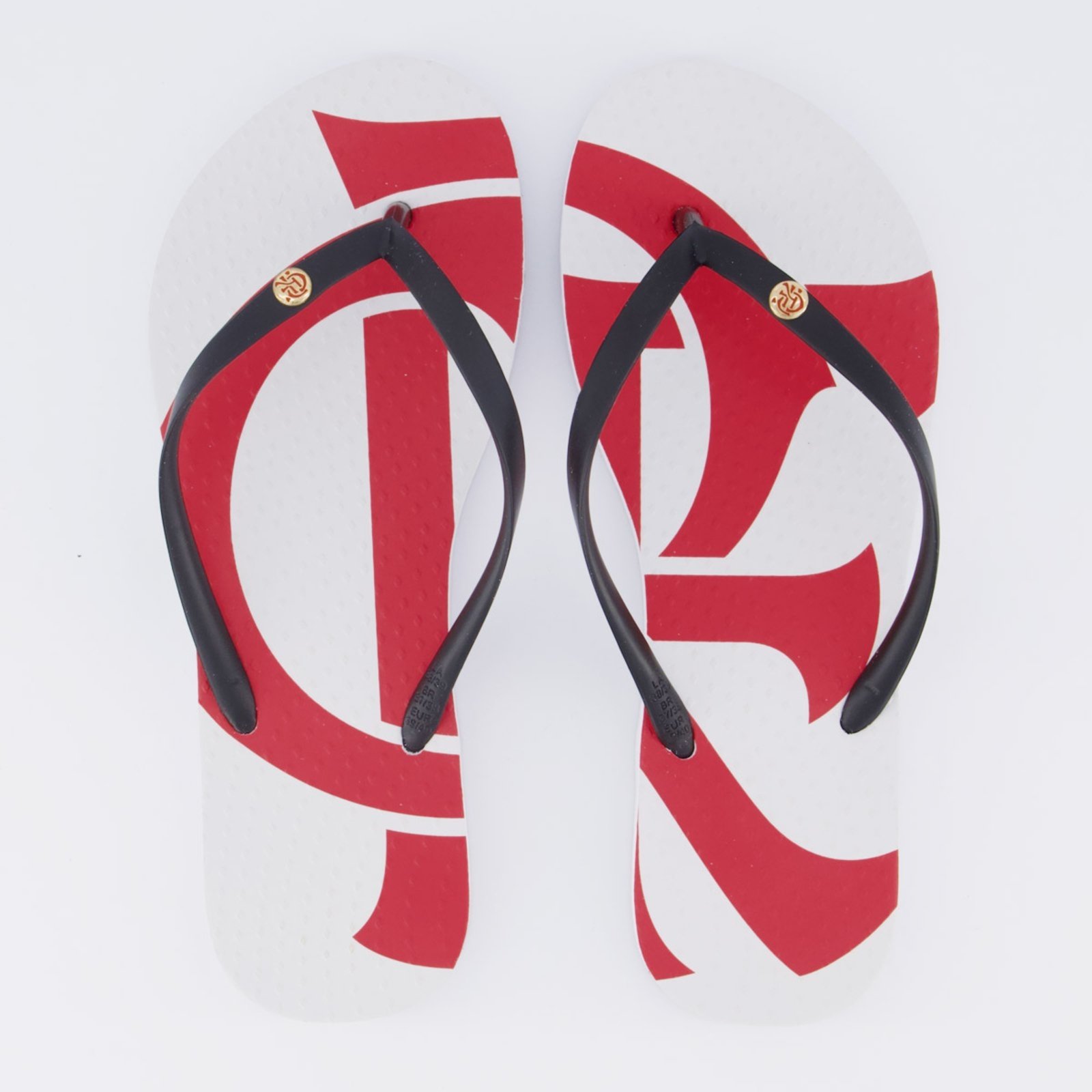 Vista 2 Chinelo Flamengo Basic 2 Feminino Neorubber branco Neorubber branco