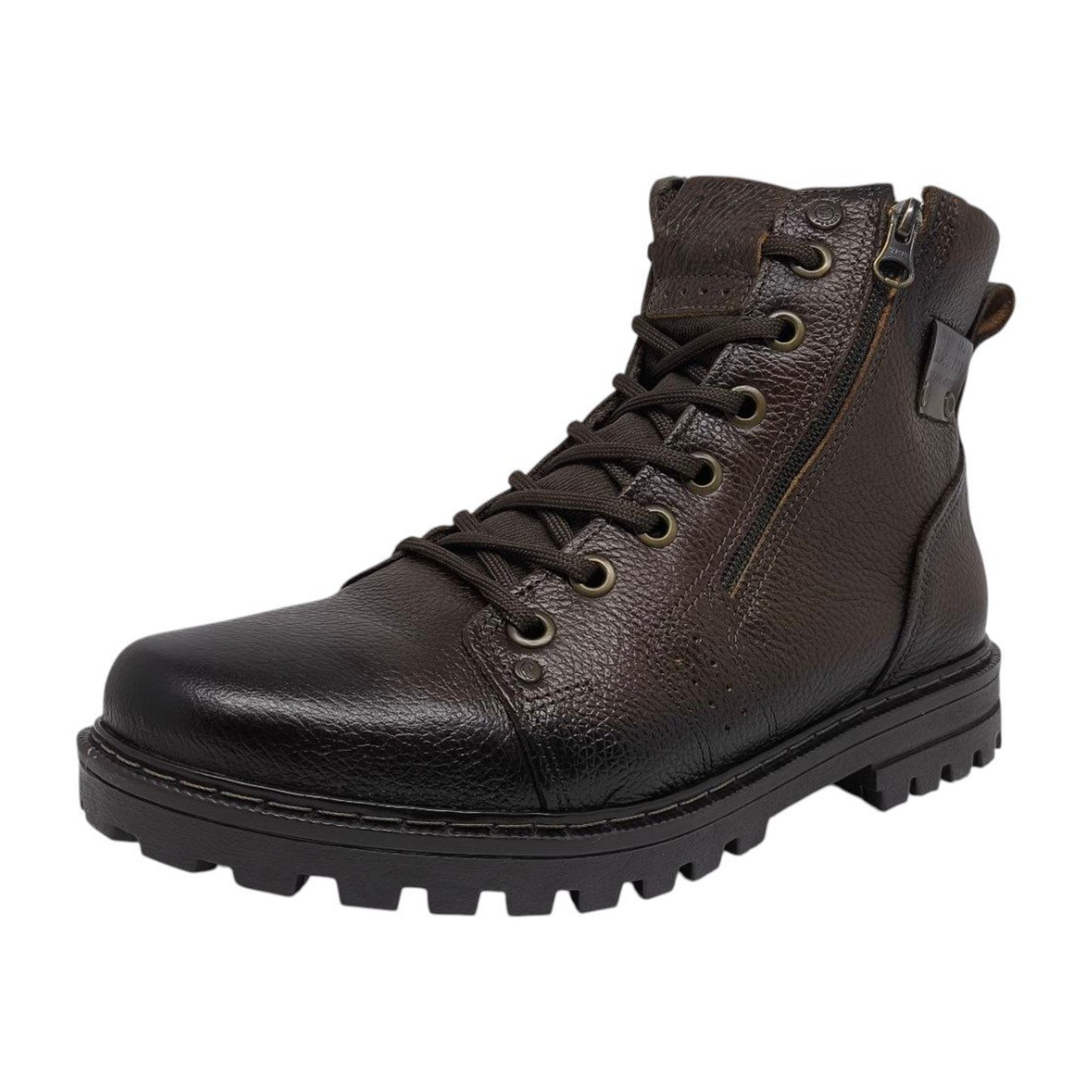 Coturno Masculino Leve Conforto em Couro Estilo Pegada
