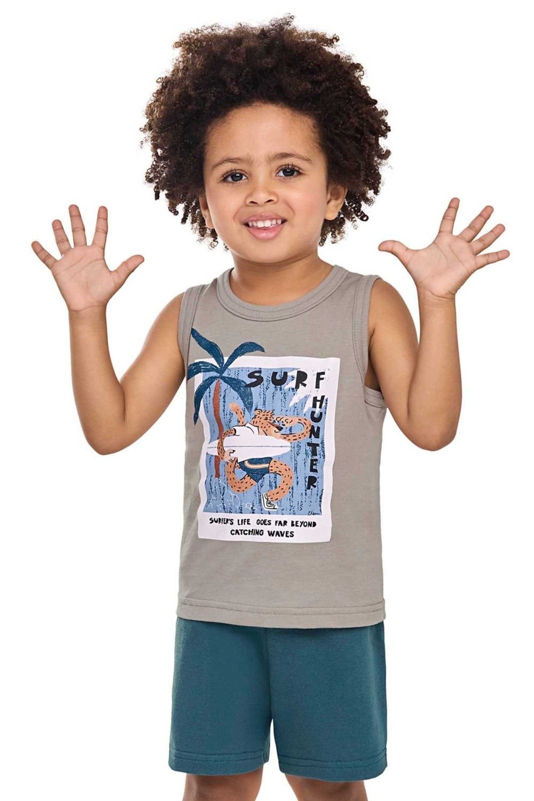 Infantil - Conjunto Menino Regata Sport Elian Cinza