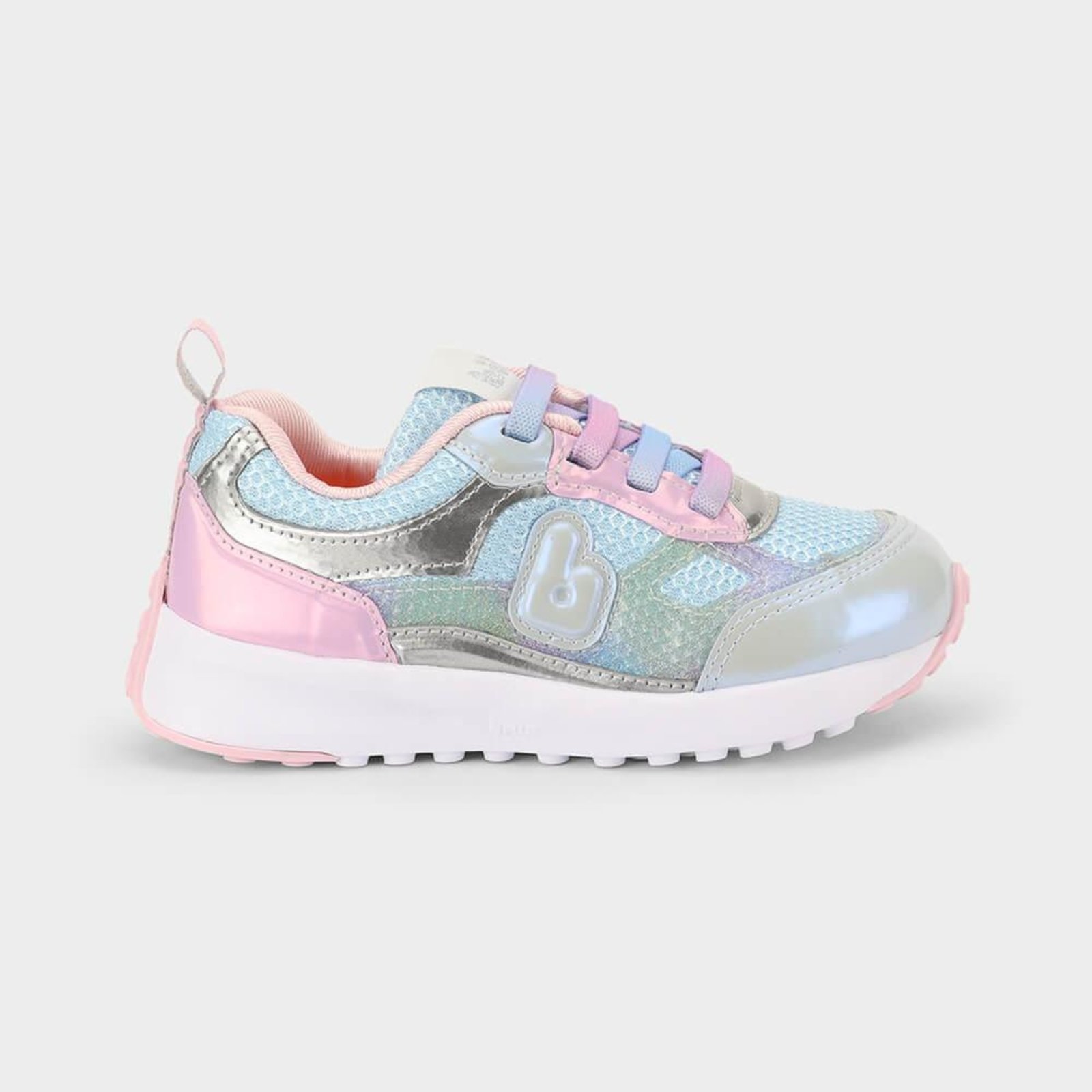 Vista 2 Infantil - Tênis Bibi Jogging com Rosa Calçados Bibi azul Calçados Bibi azul