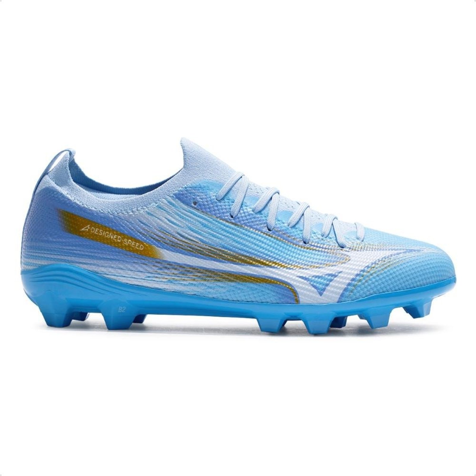 Chuteira Campo Mizuno Alpha Club Md Masculina Azul
