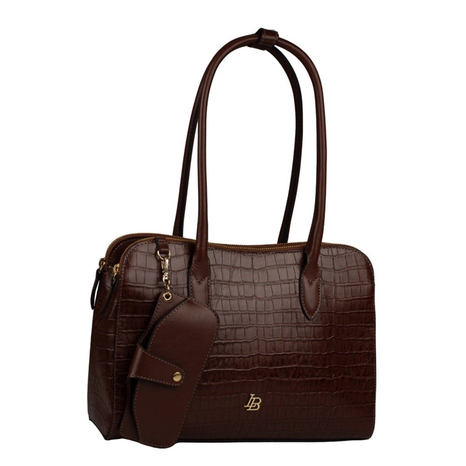 Bolsa Grande Linea Bella 6074 Marrom Escuro