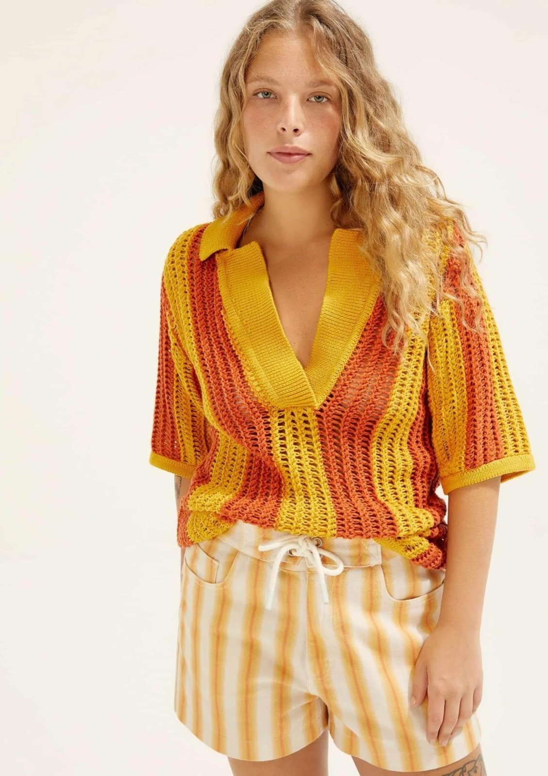 Camisa Polo Oversized Em Tricô Hering + Cosmo