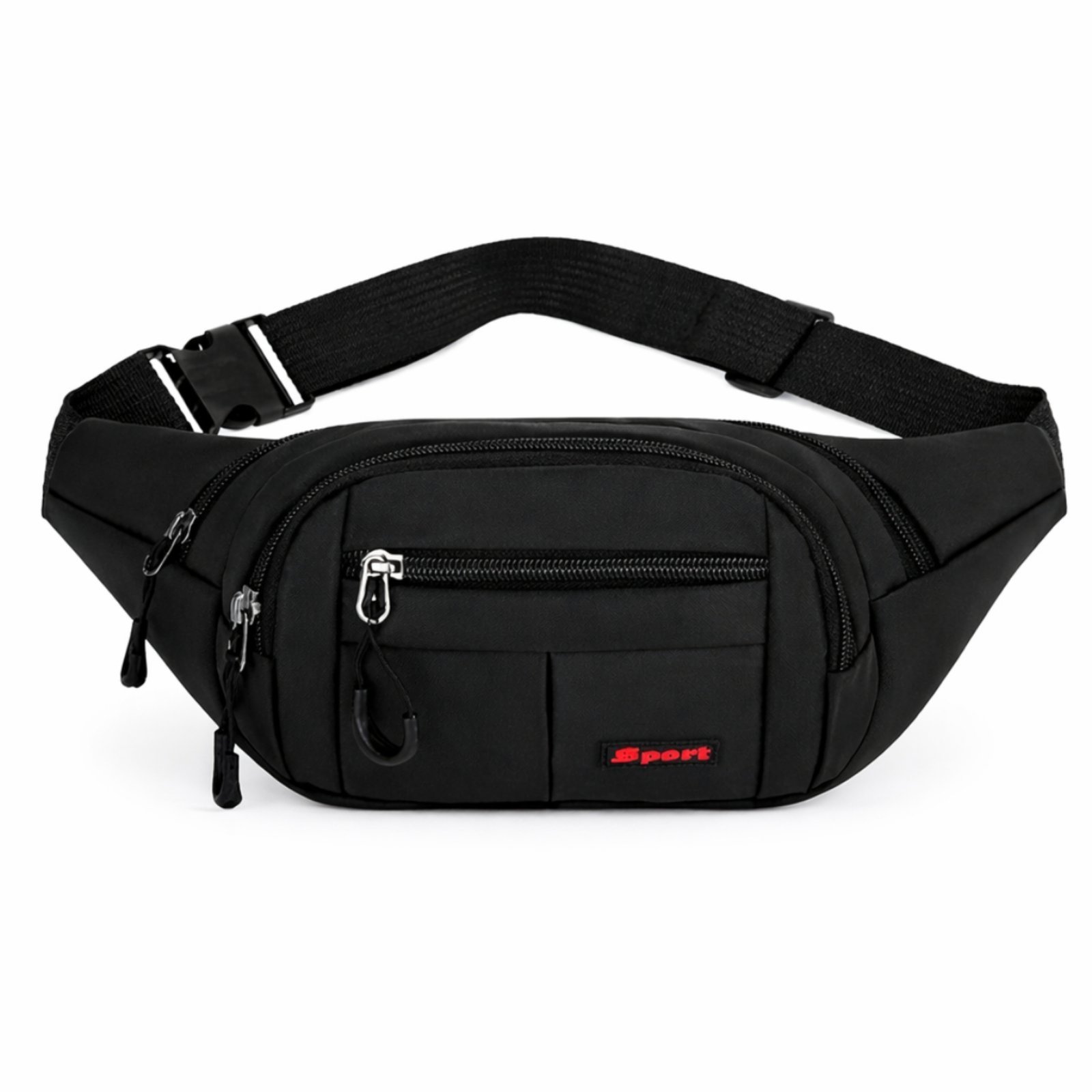 Pochete Masculina Bolsa de Cintura Shoulder Bag Impermeável Multiuso Star Shop Preto