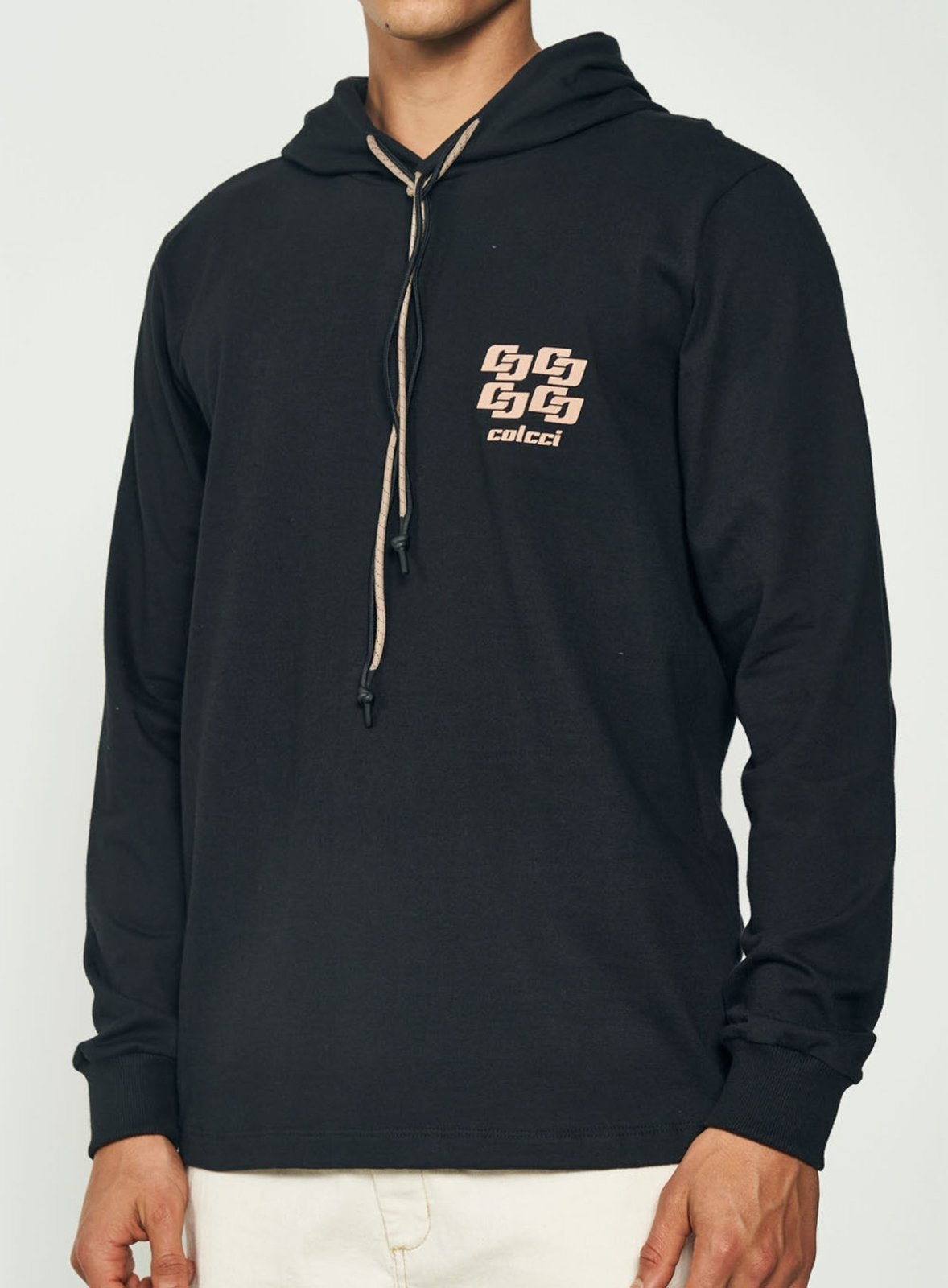 Vista 2 Blusa De Moletom Masculino Com Capuz Colcci preto Colcci preto