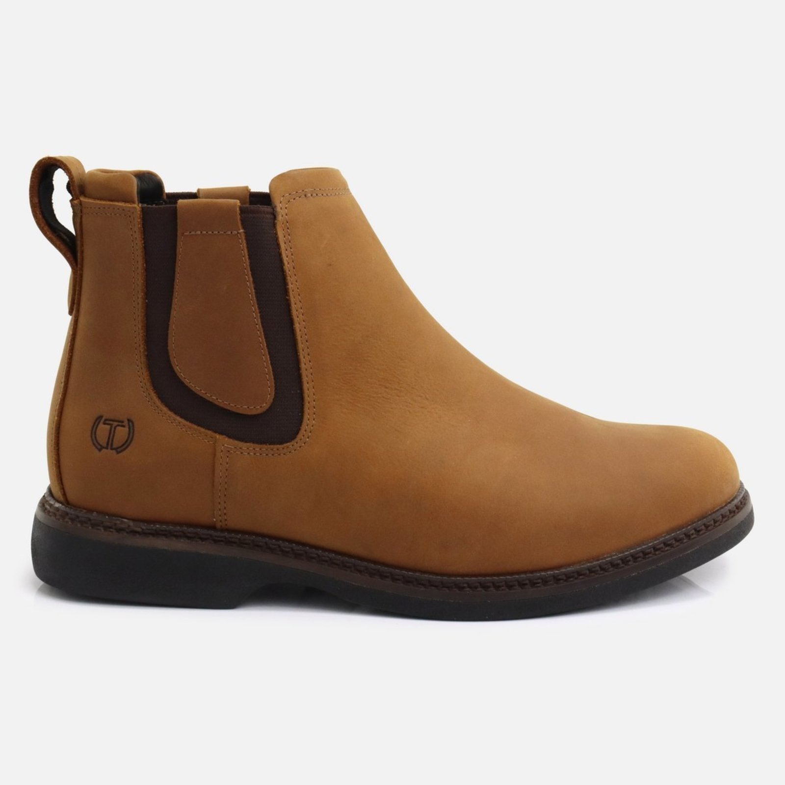 Botina Masculina Couro Legítimo Tito Borges Bota Premium Solado Antiderrapante Resistente Wisky