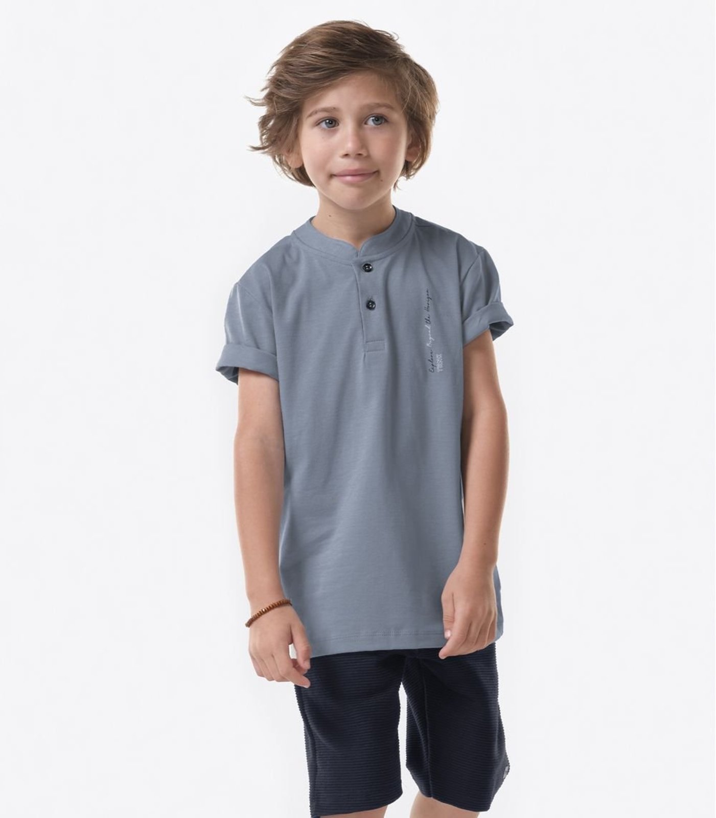 Infantil - Conjunto Camiseta Com Bermuda Trick Nick Azul