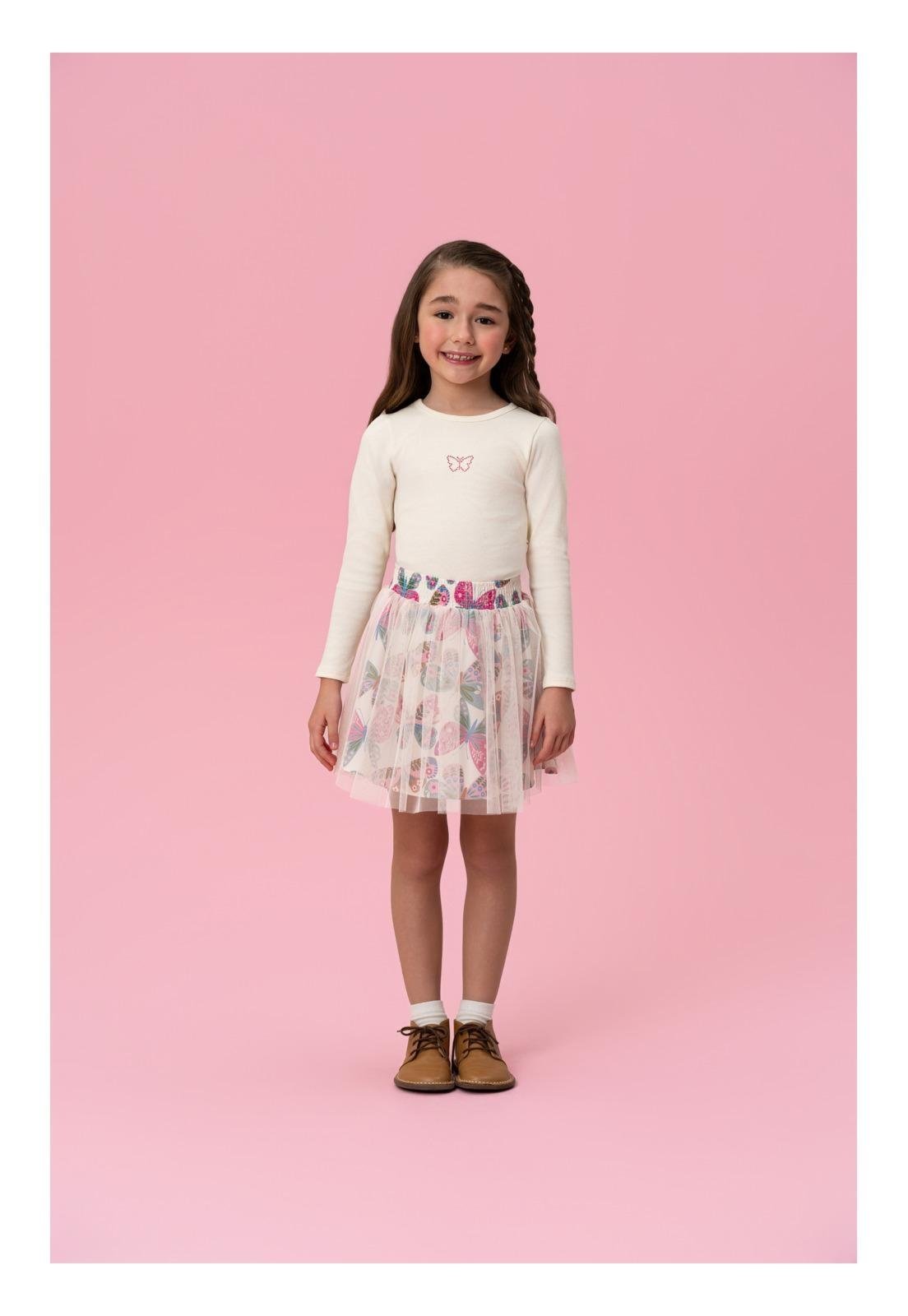 Infantil - Conjunto Estampado Menina Mon Sucré 10 Amarelo